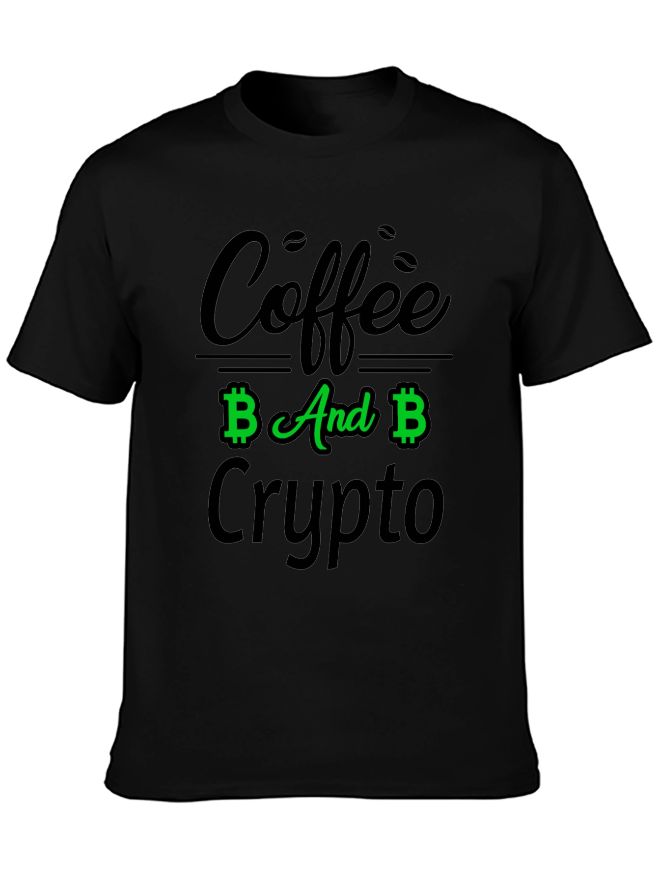 Coffee And Crypto Black T-Shirt