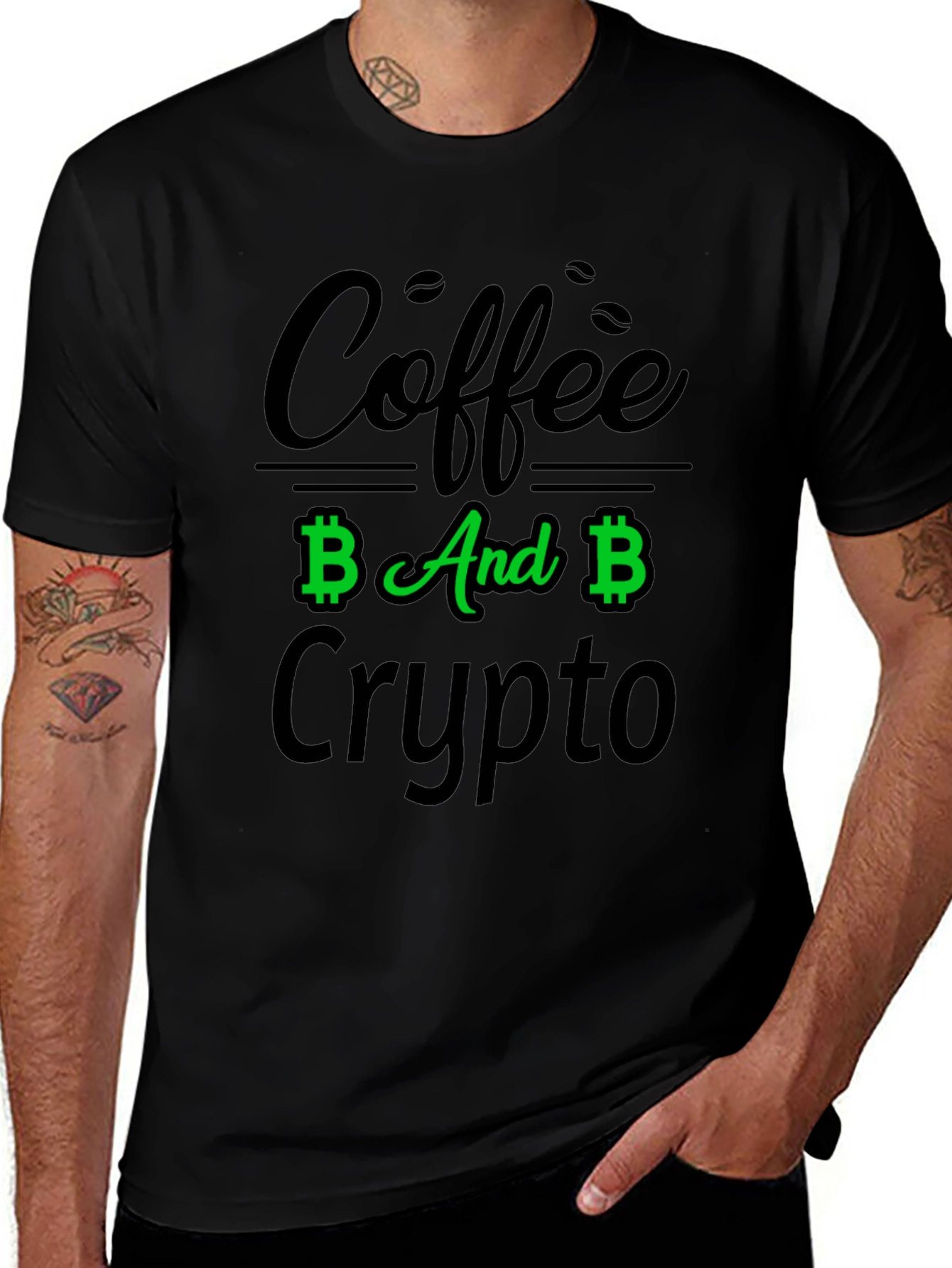 Coffee And Crypto Black T-Shirt