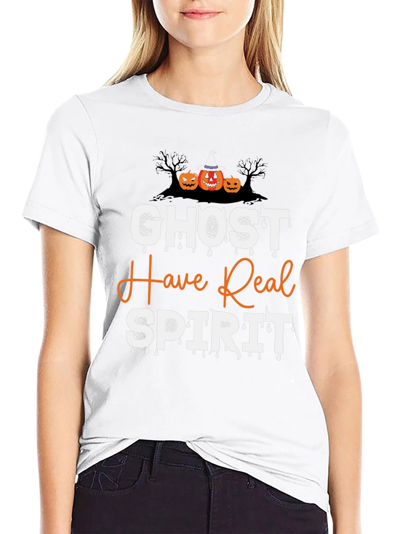 Halloween Ghost Spirit Graphic T-Shirt