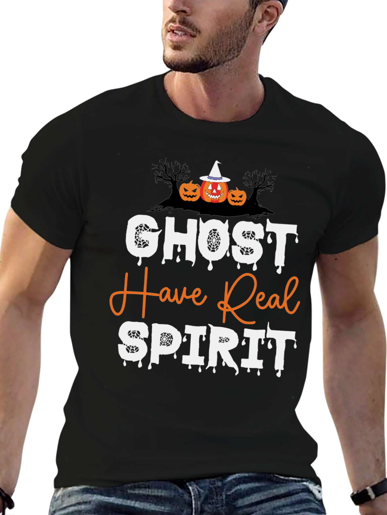 Halloween Ghost Spirit Graphic T-Shirt
