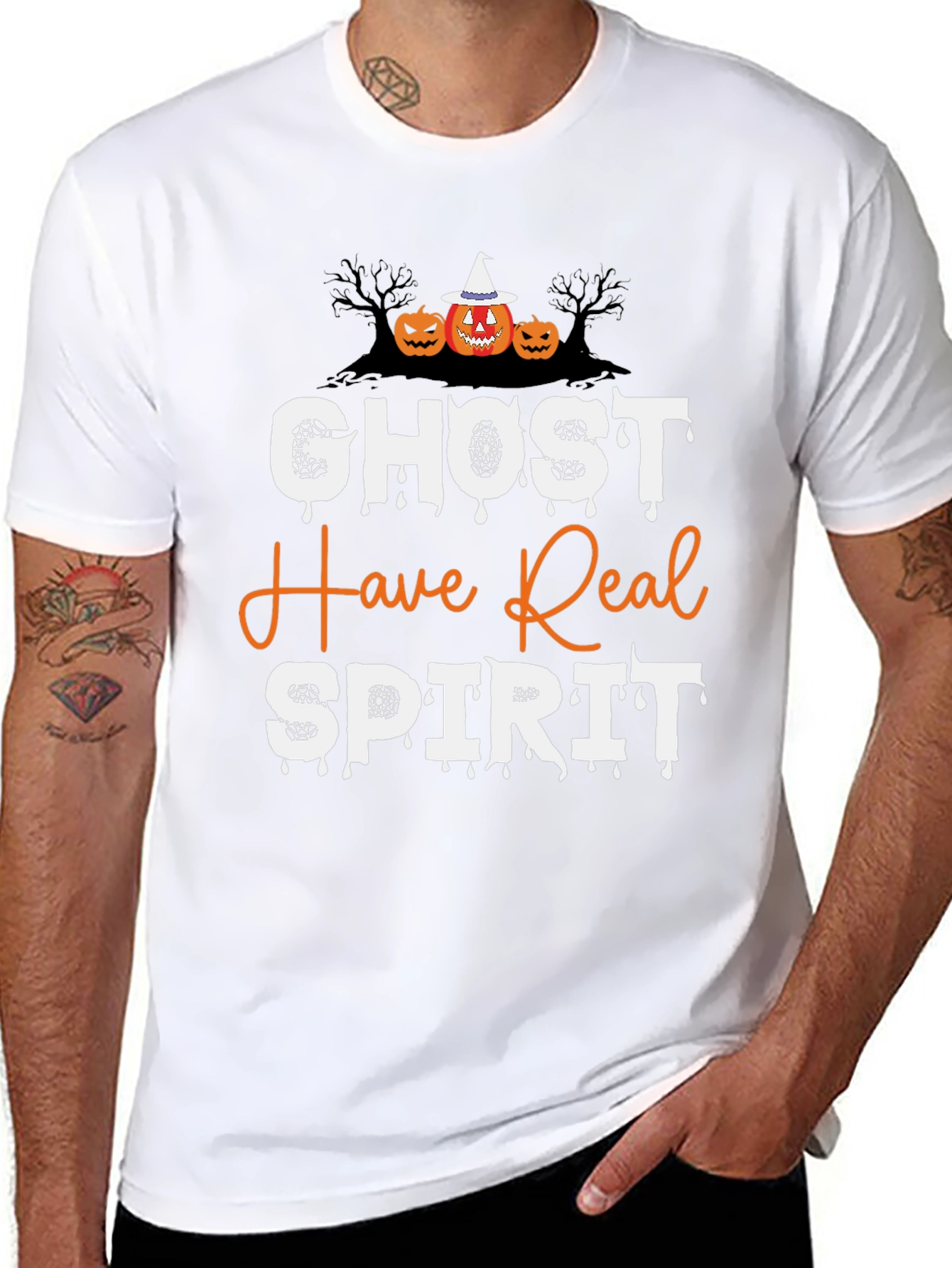 Halloween Ghost Spirit Graphic T-Shirt