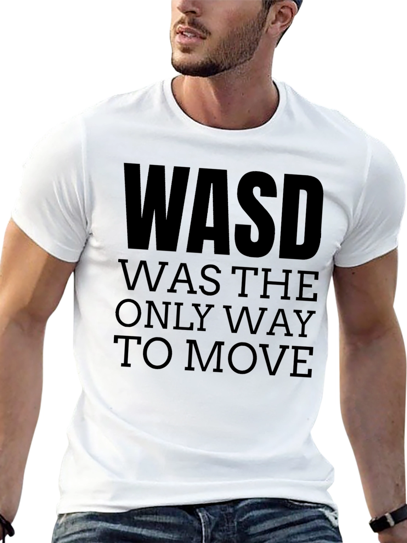 WASD Gamer T-Shirt - Retro Gaming Style