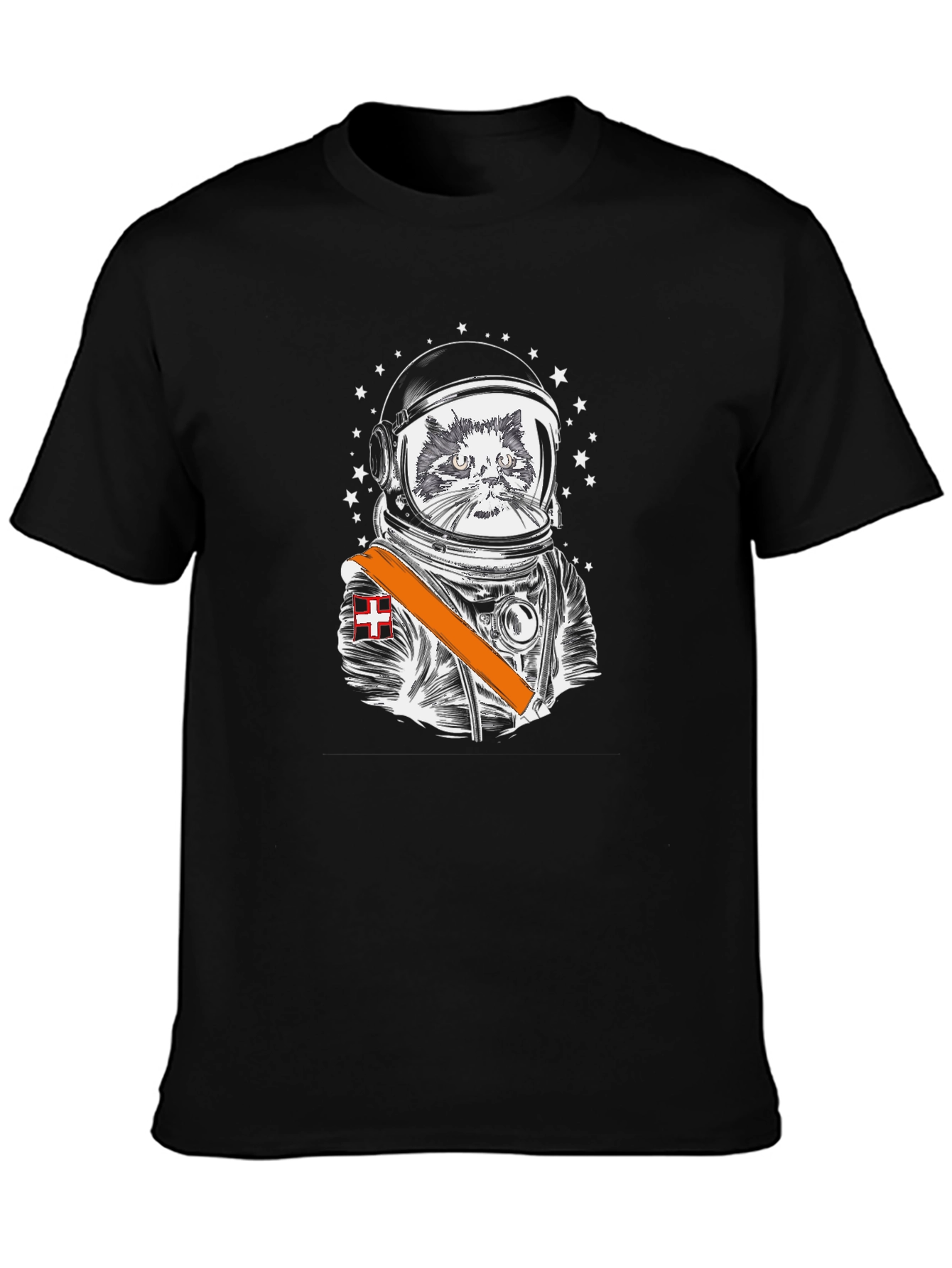 Astronaut Cat Graphic Tee - Space Explorer