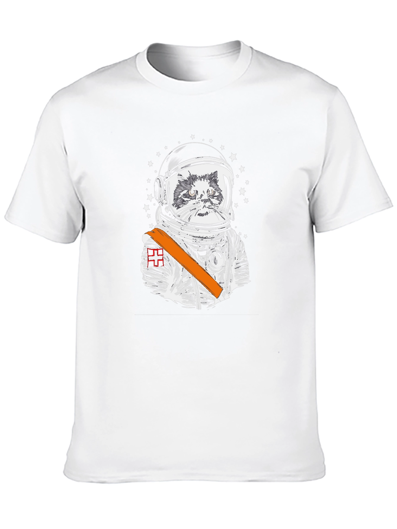 Astronaut Cat Graphic Tee - Space Explorer