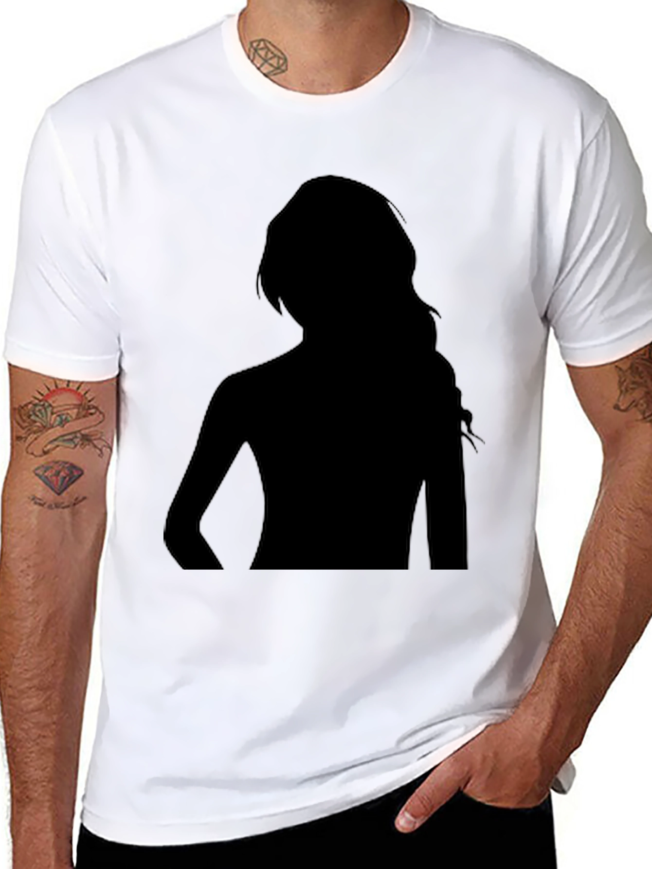 Black Silhouette Graphic Tee