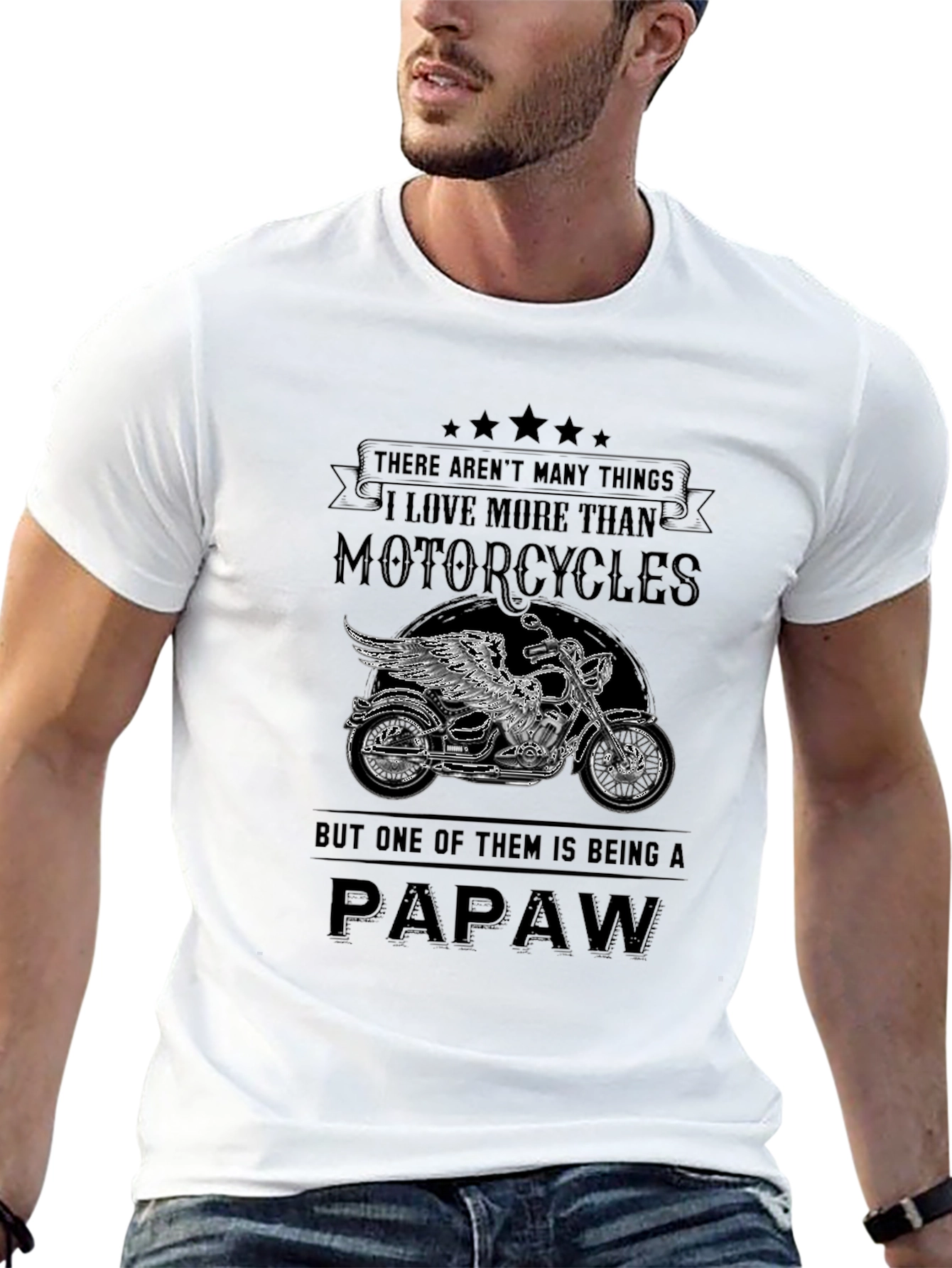 Motorcycle Papaw T-Shirt - Gift for Grandfathers