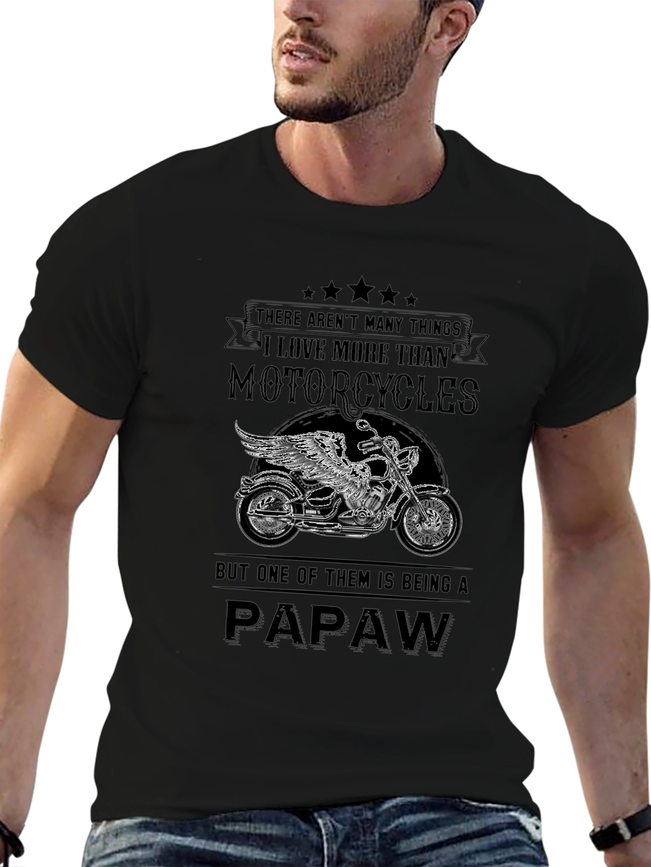 Motorcycle Papaw T-Shirt - Gift for Grandfathers