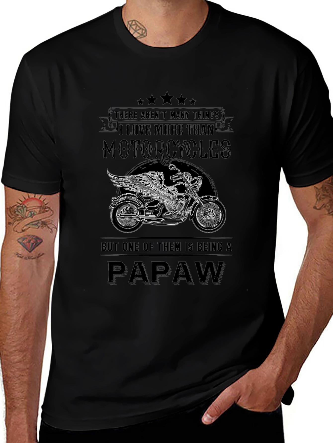 Motorcycle Papaw T-Shirt - Gift for Grandfathers