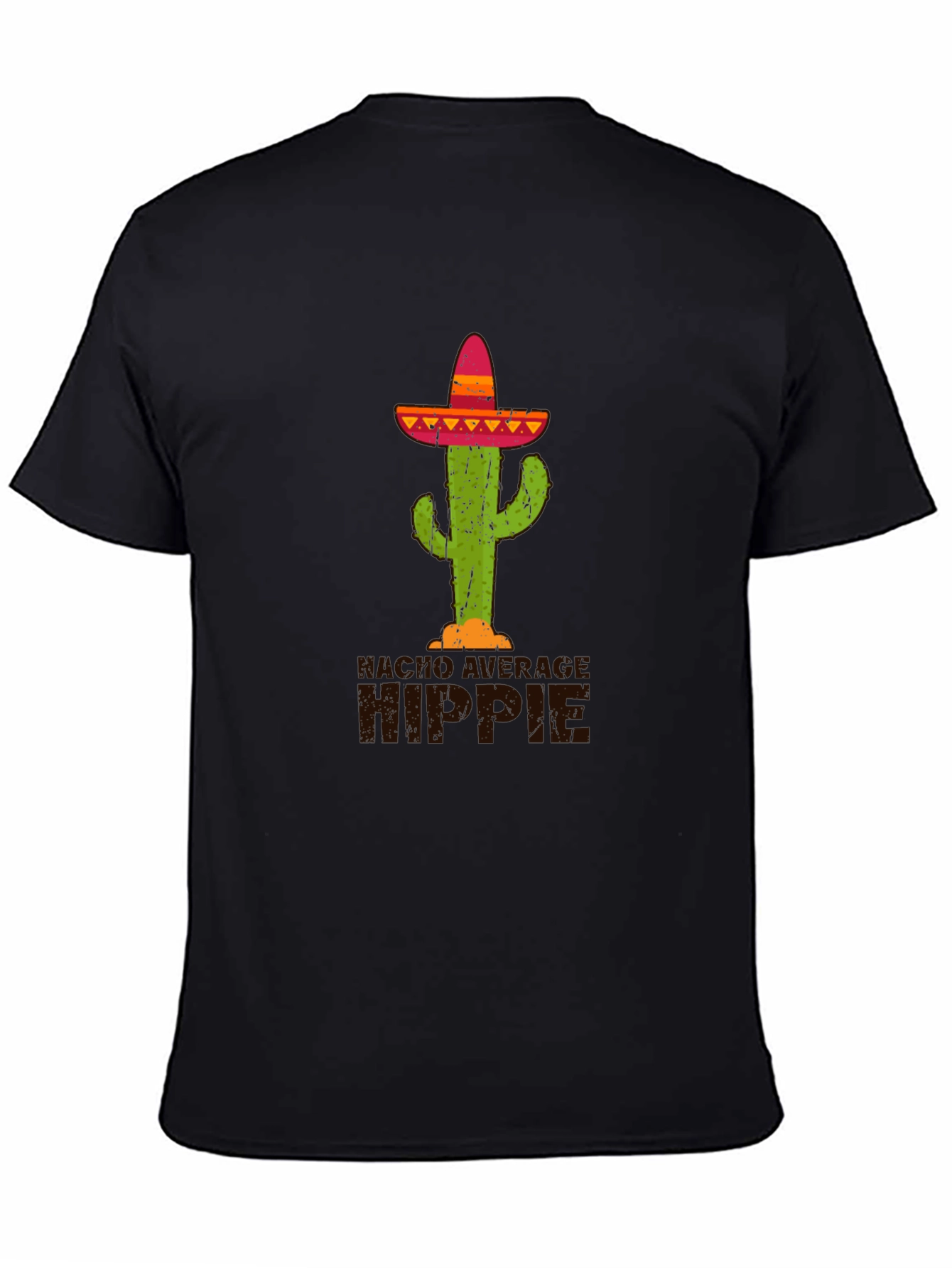 Cactus Sombrero Graphic Tee - Desert Hippie Style