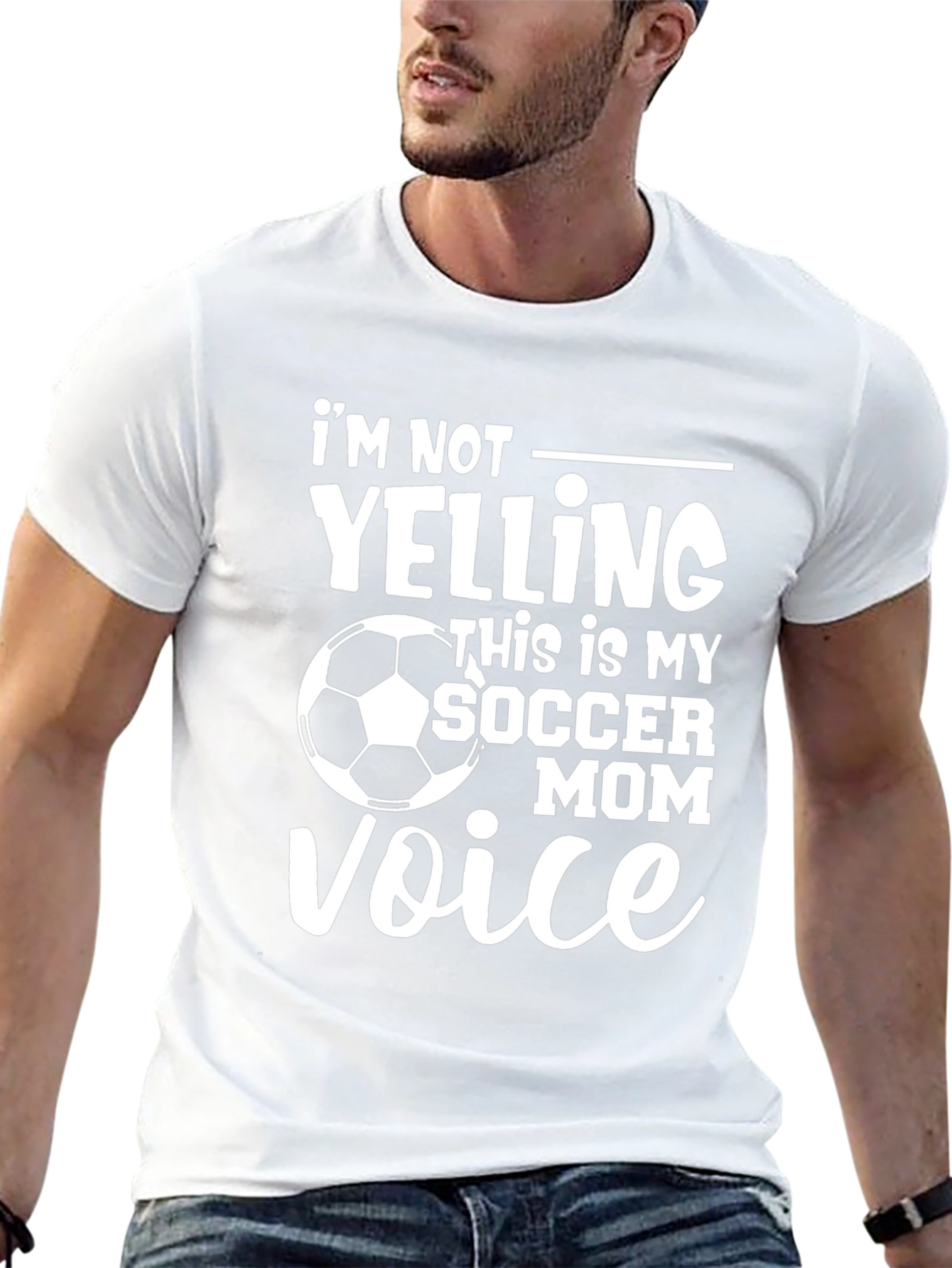 Soccer Mom Voice T-Shirt: Im Not Yelling Funny Tee