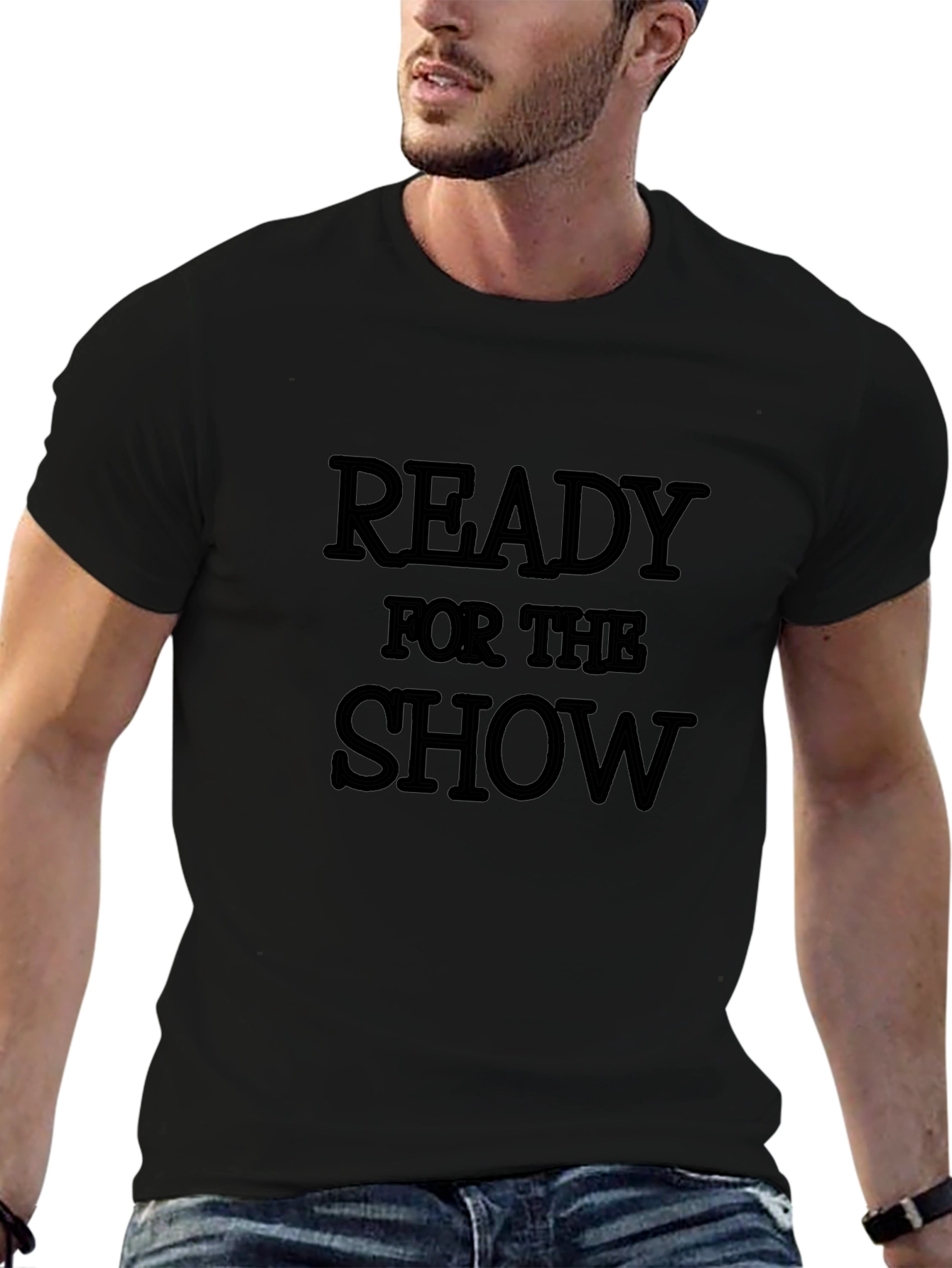 Ready for the Show Black Graphic T-Shirt