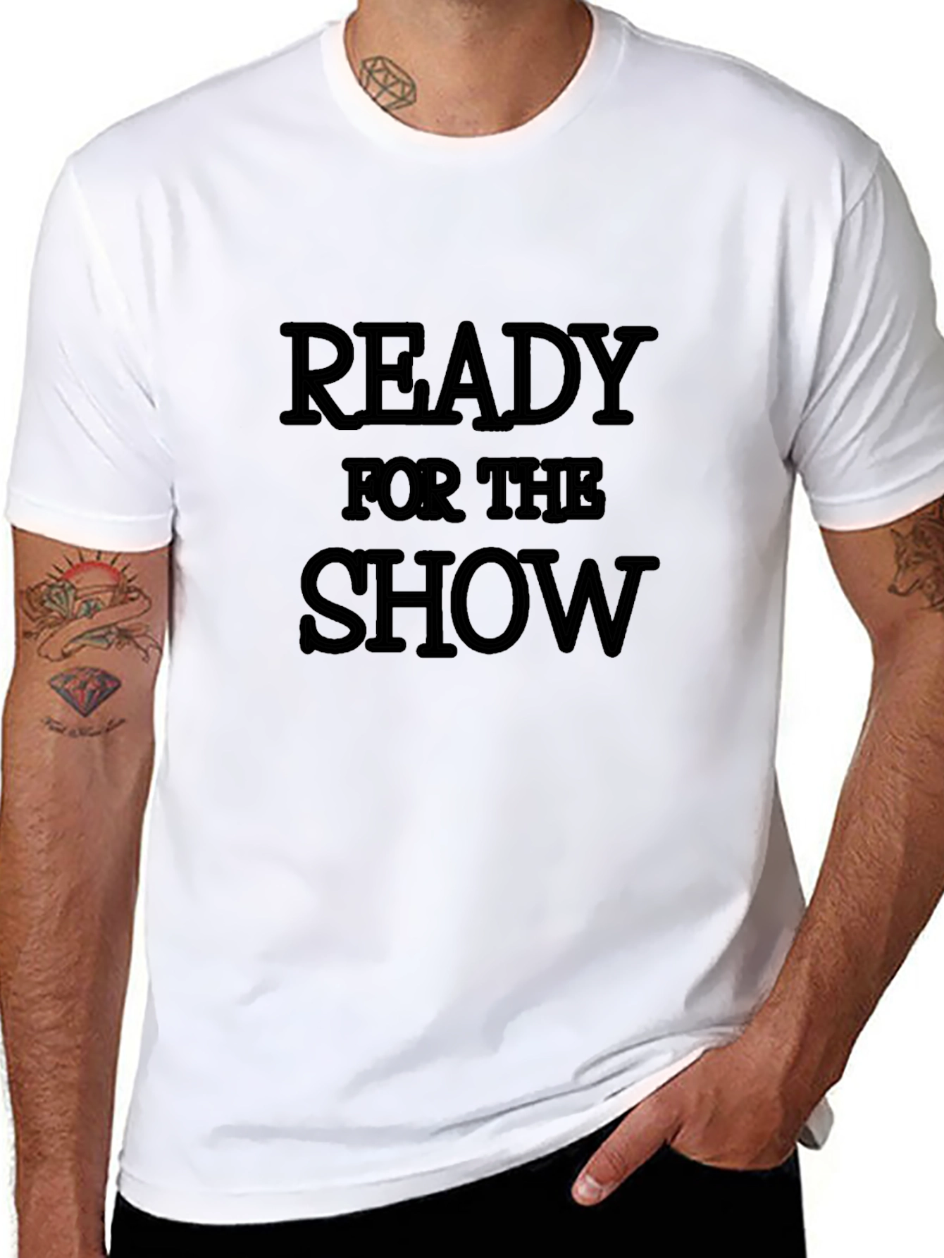 Ready for the Show Black Graphic T-Shirt