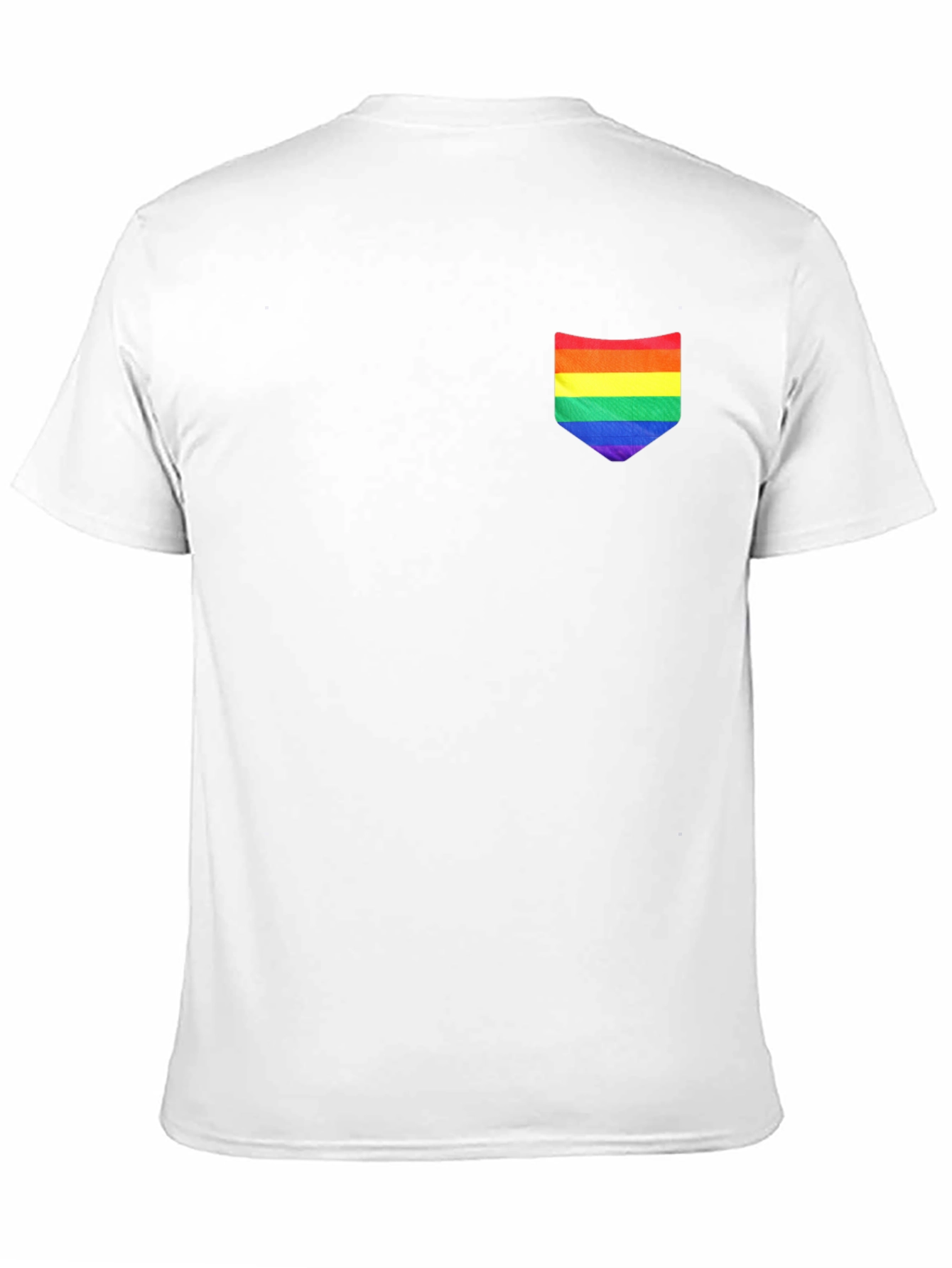 Rainbow Pocket Black Tee