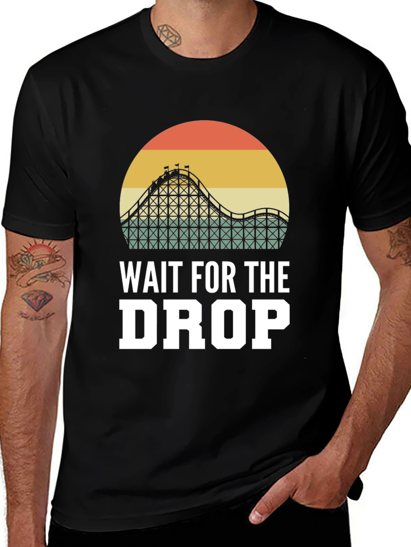 Wait For The Drop Roller Coaster Graphic Tee
