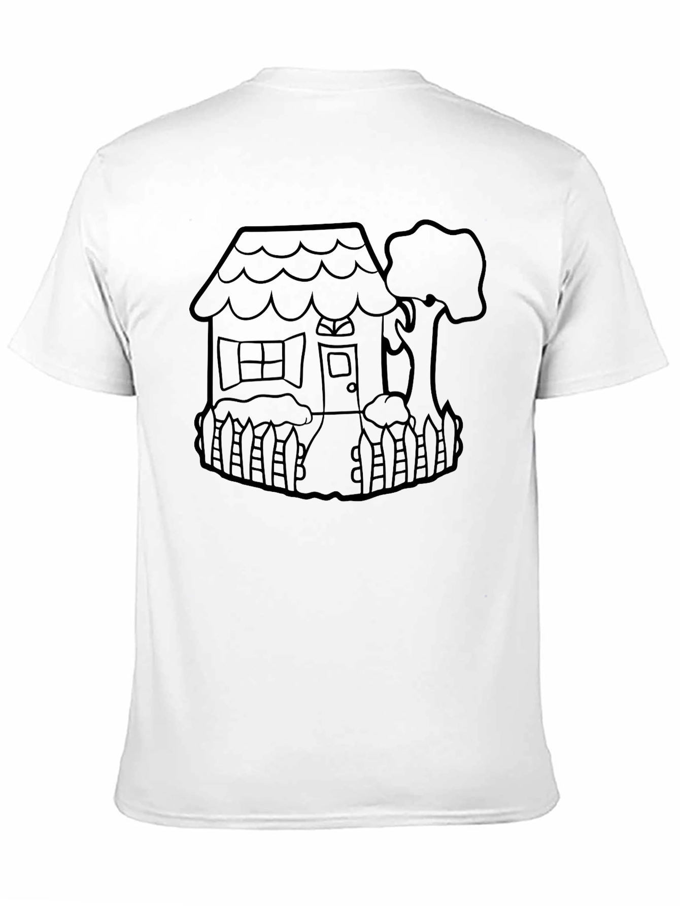 Cartoon House Graphic T-Shirt - Fun and Unique Design