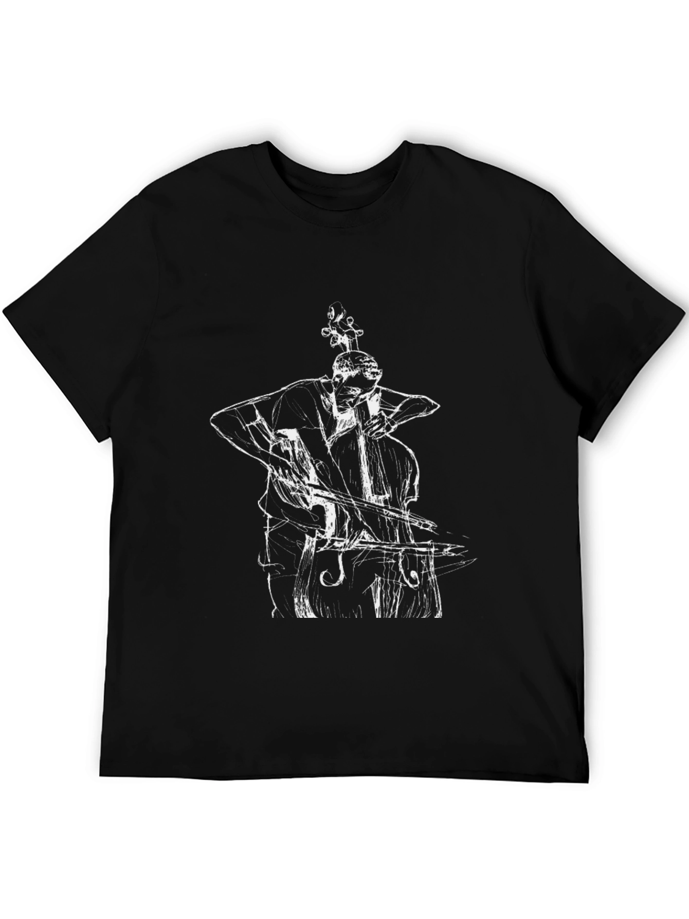 Musician Graphic Tee - Bass Player Black T-Shirt