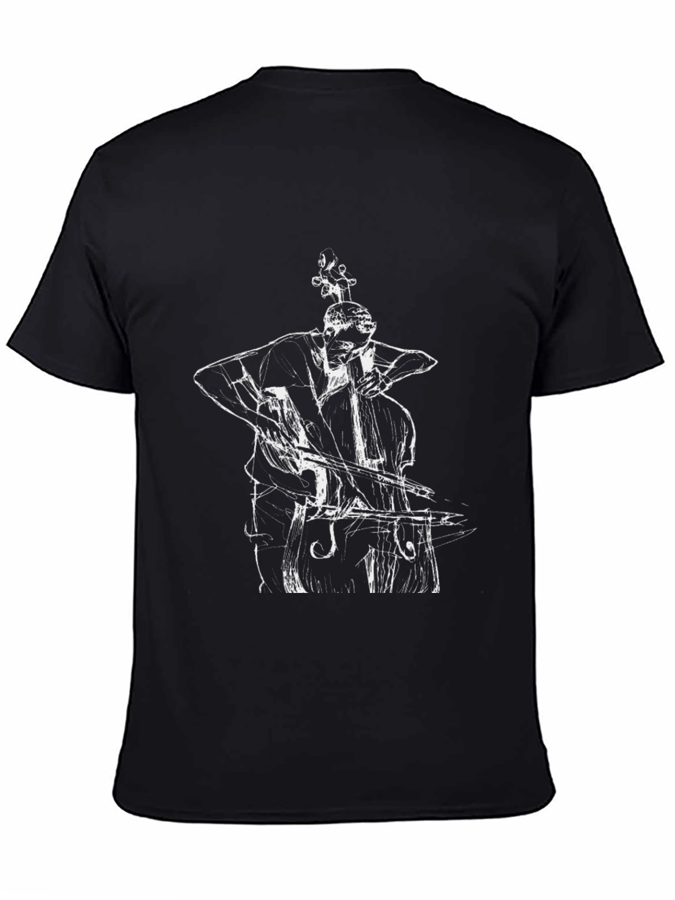 Musician Graphic Tee - Bass Player Black T-Shirt
