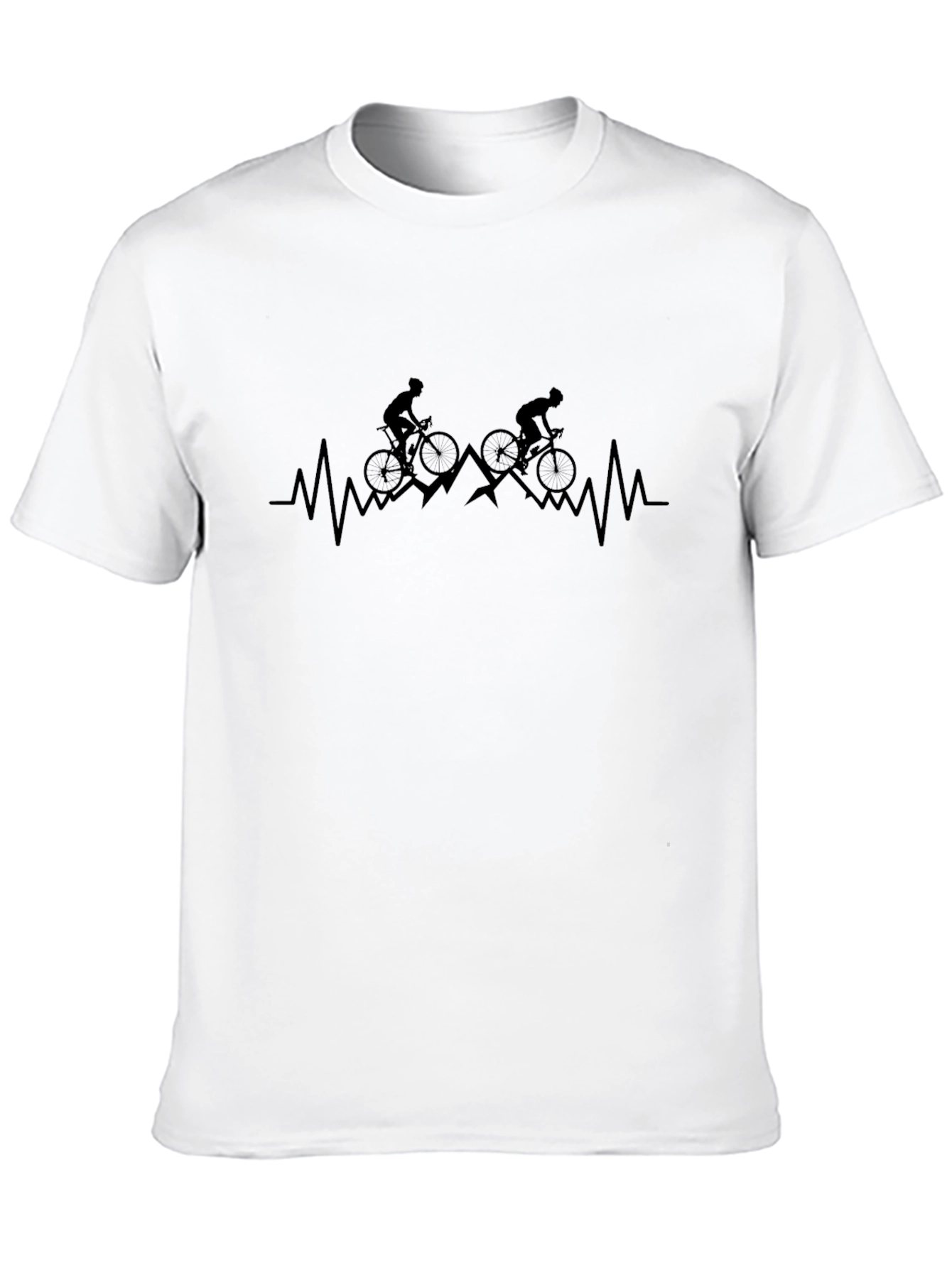 Cycling Heartbeat T-Shirt - Mountain Bike Life Line