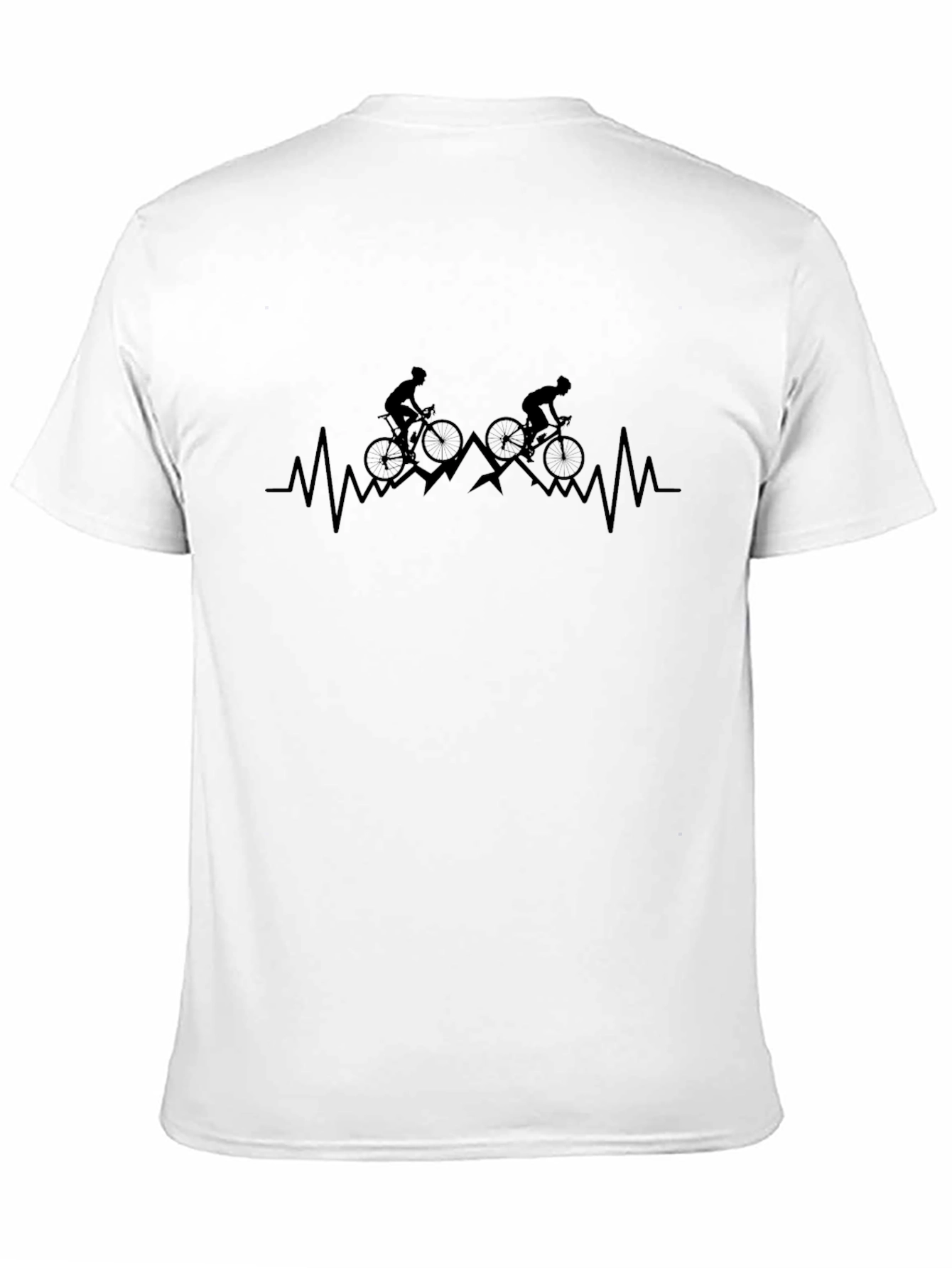 Cycling Heartbeat T-Shirt - Mountain Bike Life Line