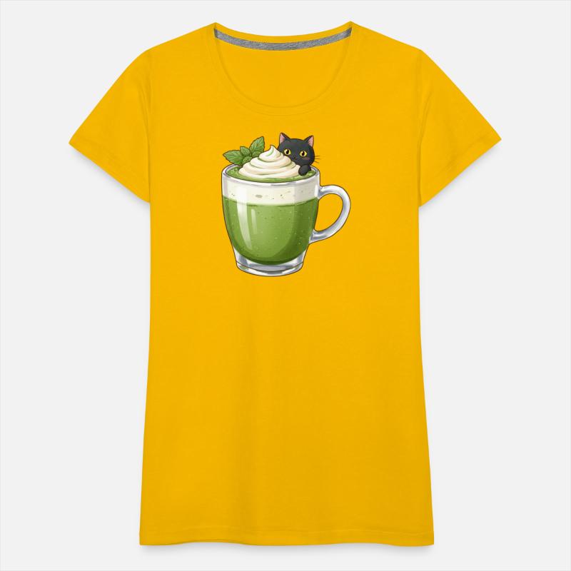 Whimsical Matcha Cat Mug Design