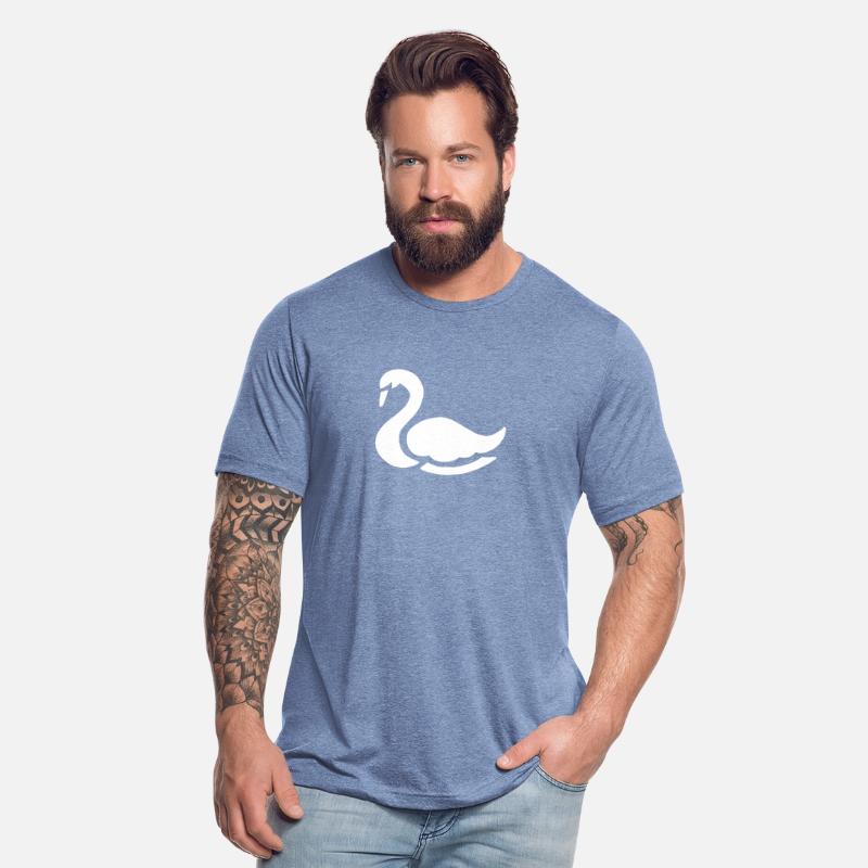 White swan in the pond