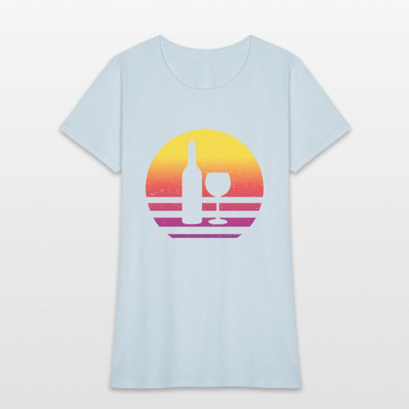 Wine Bottle Glass Line Style