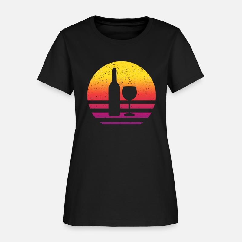 Wine Bottle Glass Line Style