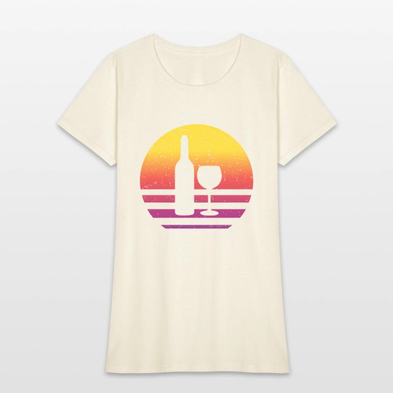 Wine Bottle Glass Line Style