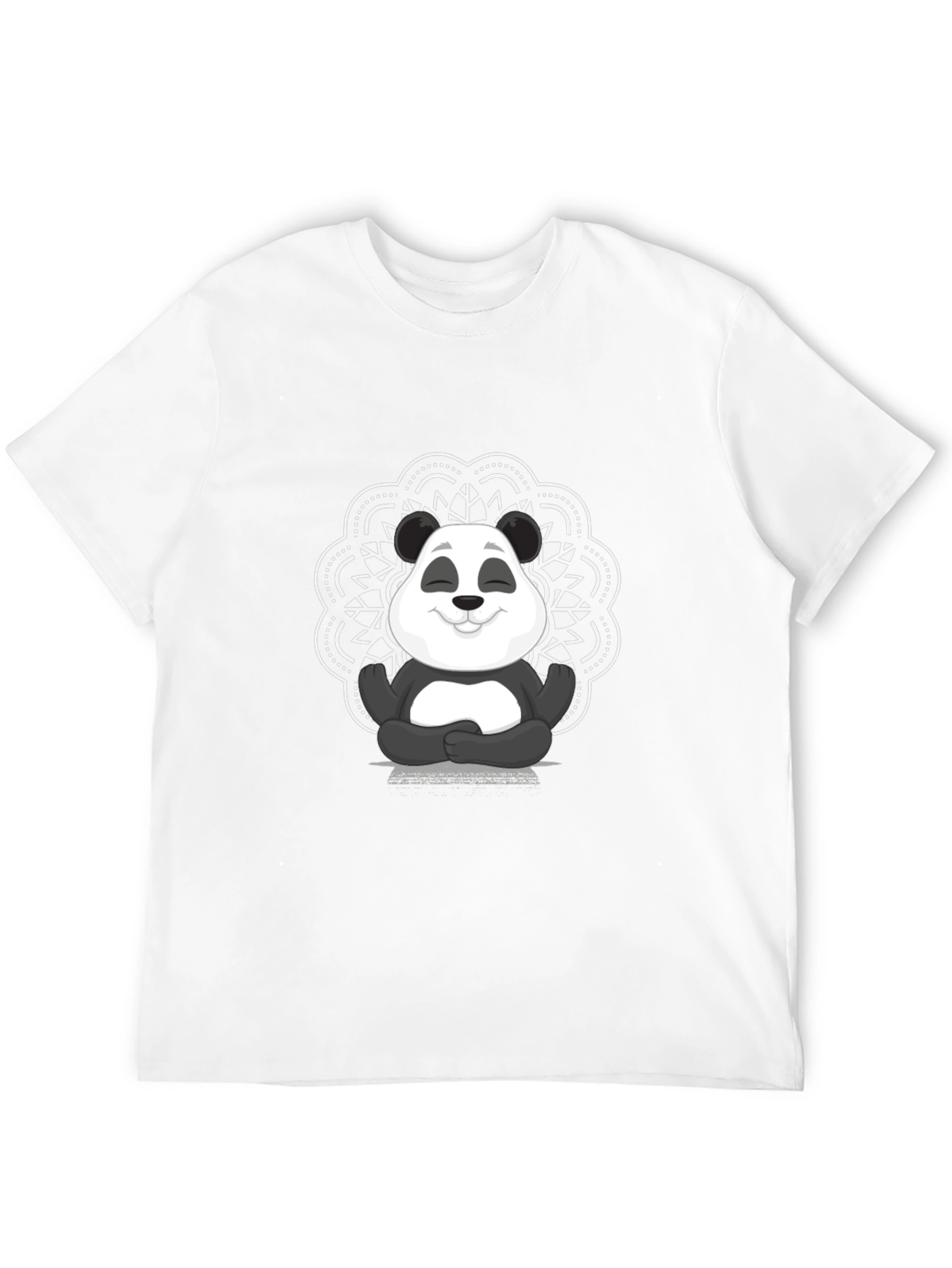 Yoga Panda Mandala T-Shirt - Meditating Zen Bear