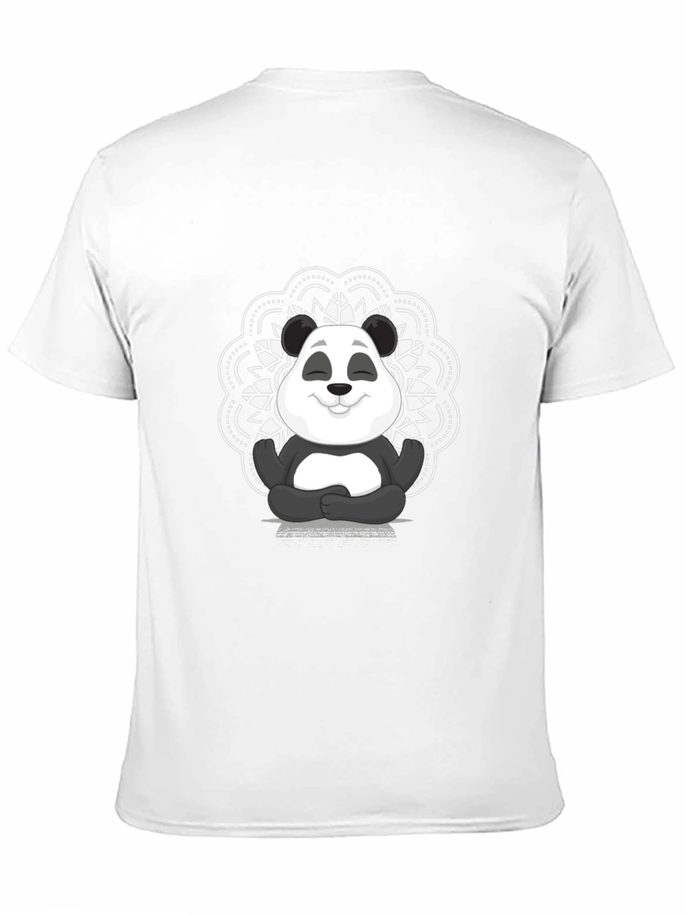 Yoga Panda Mandala T-Shirt - Meditating Zen Bear