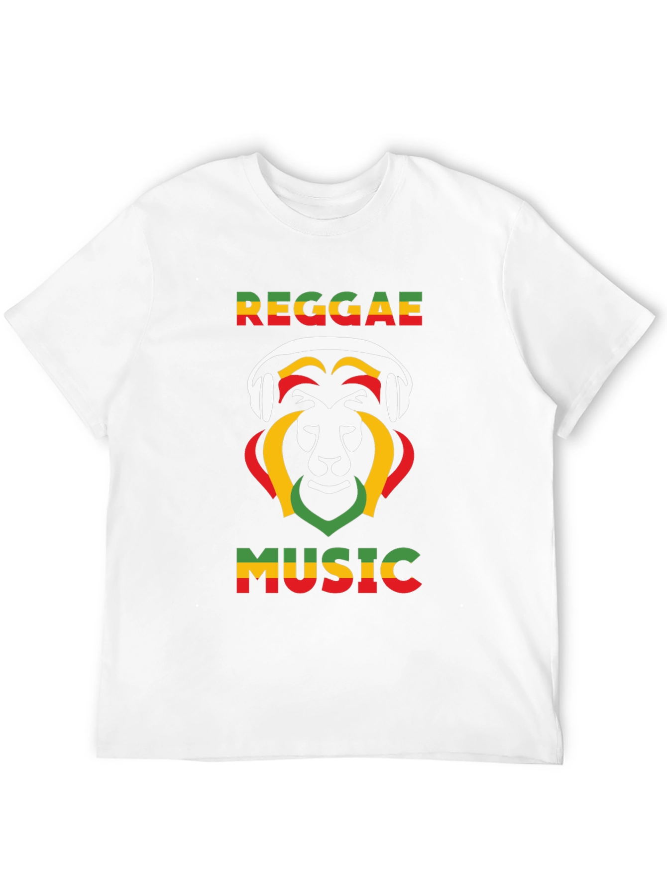 Reggae Music Lion Graphic Tee - Black