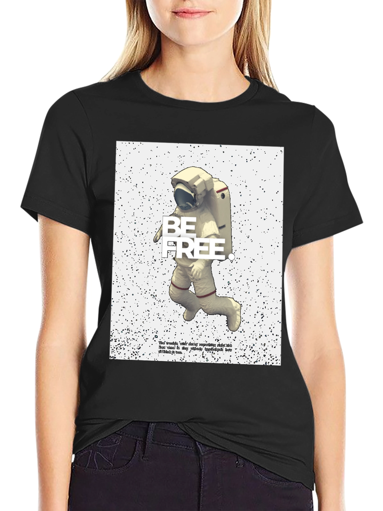 Be Free Astronaut Graphic T-Shirt