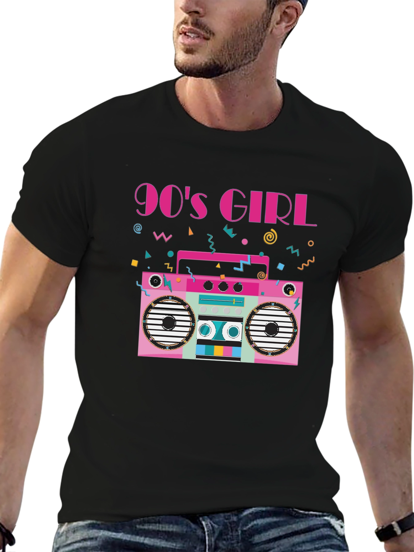 90s Girl Boombox Graphic Tee