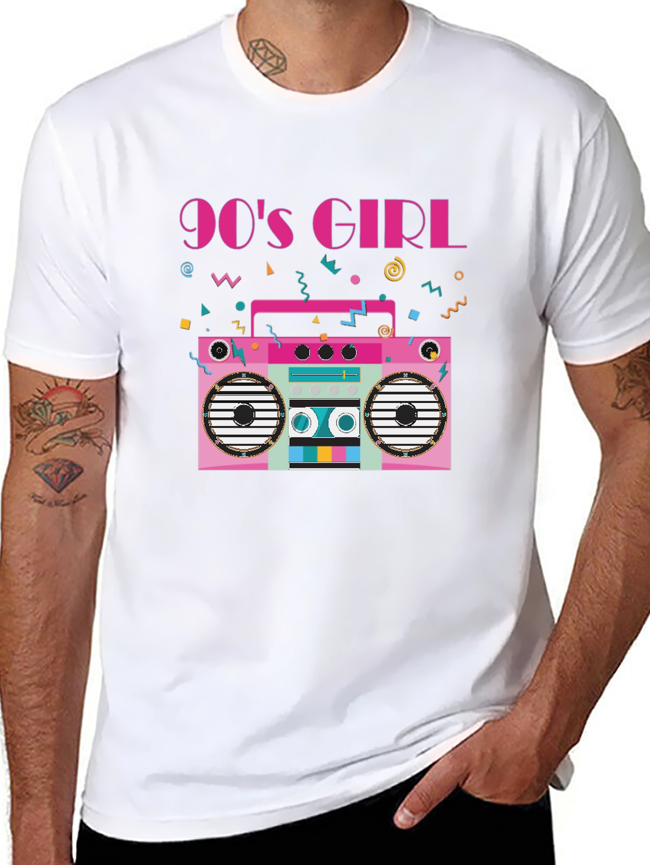 90s Girl Boombox Graphic Tee