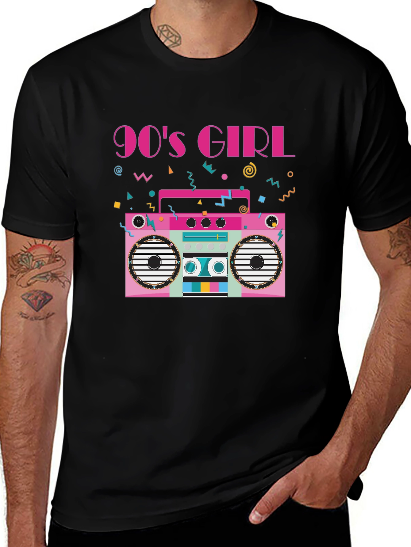 90s Girl Boombox Graphic Tee