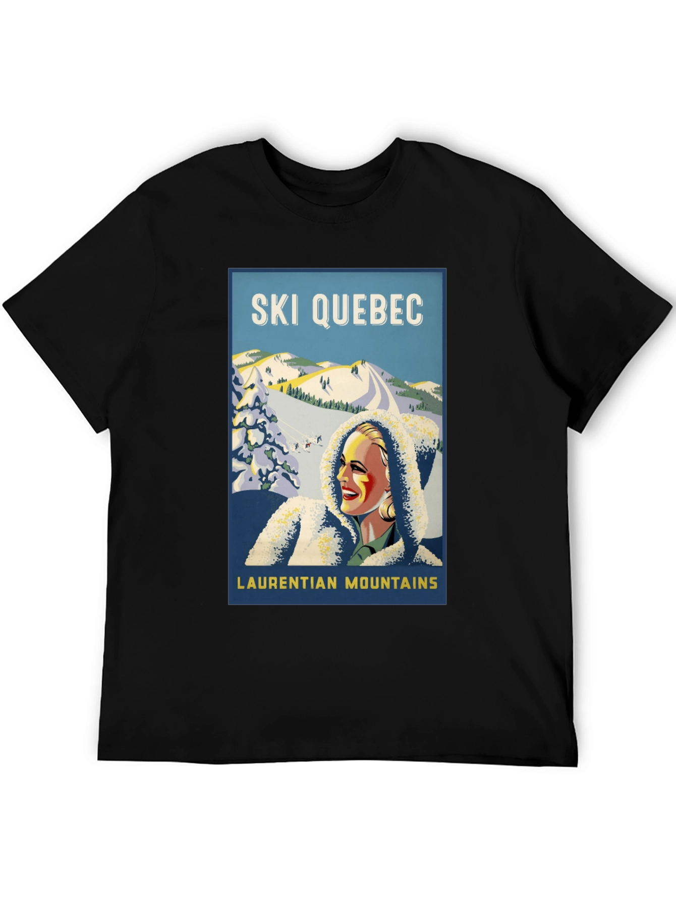 Ski Quebec T-Shirt - Laurentian Mountains Graphic Tee