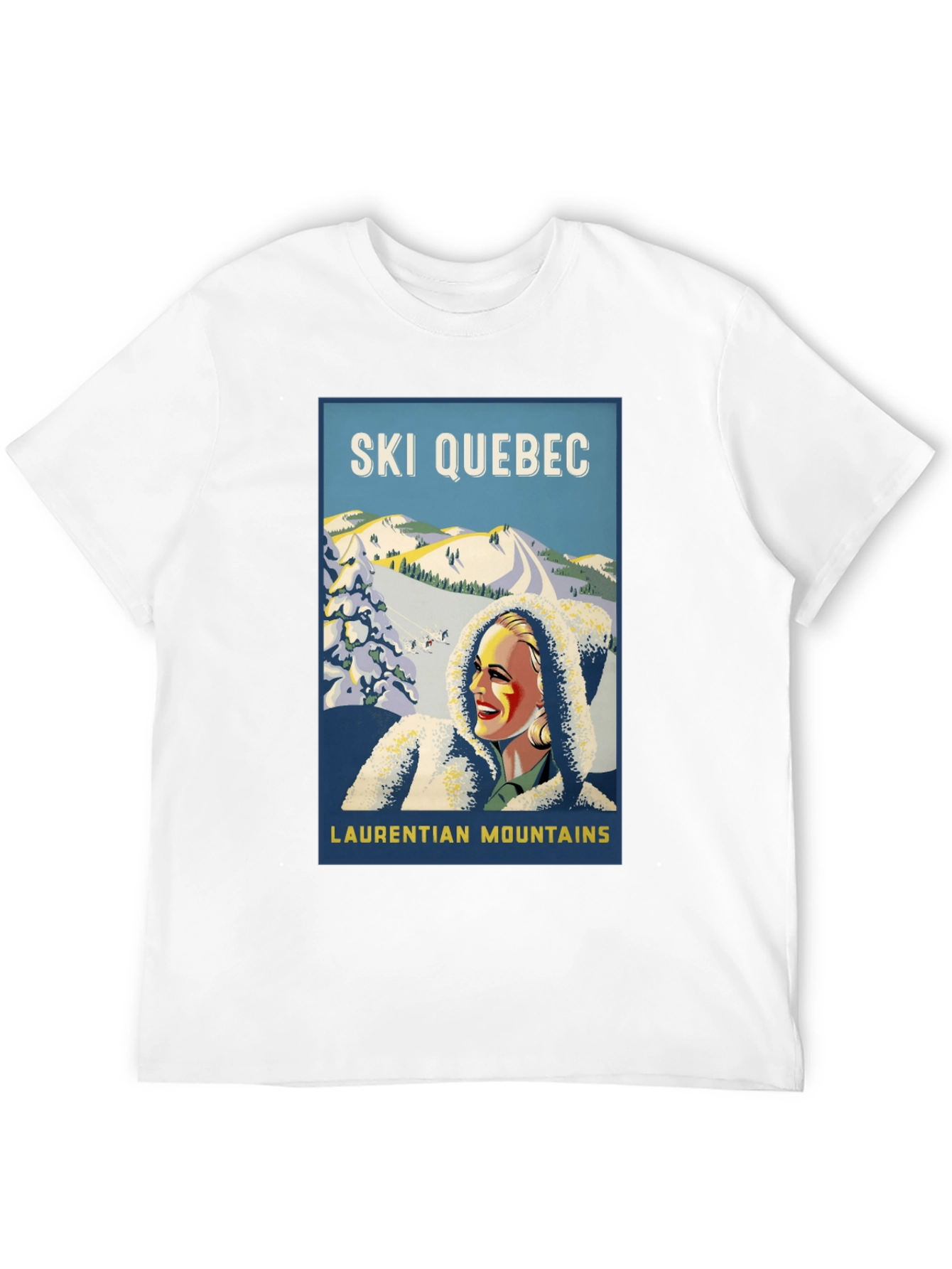 Ski Quebec T-Shirt - Laurentian Mountains Graphic Tee