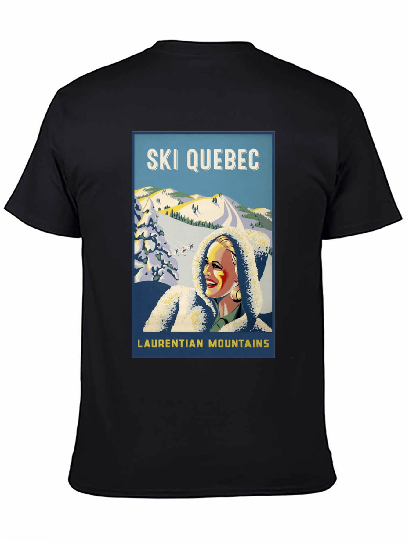 Ski Quebec T-Shirt - Laurentian Mountains Graphic Tee