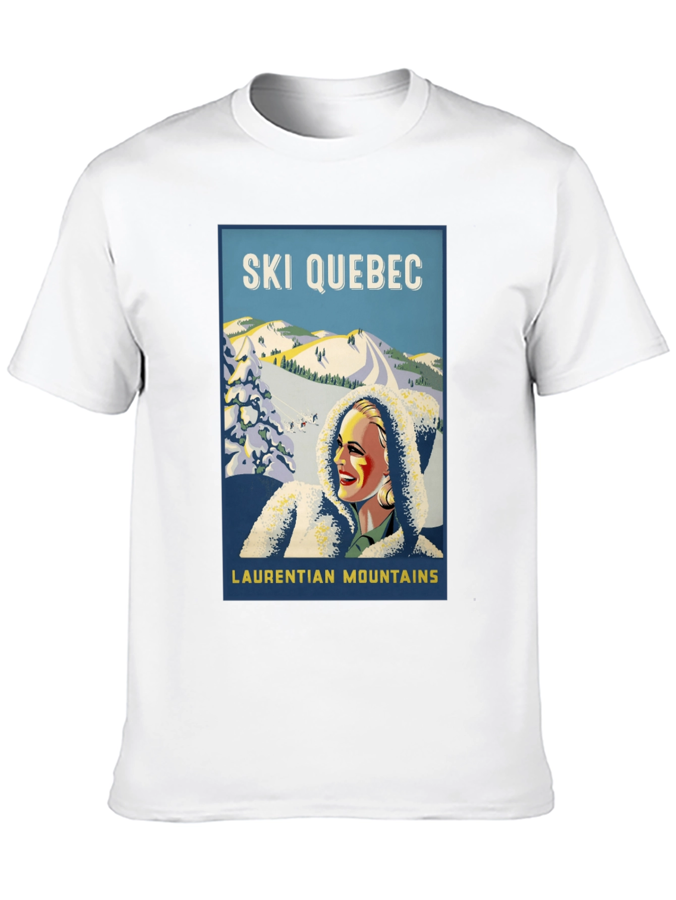 Ski Quebec T-Shirt - Laurentian Mountains Graphic Tee
