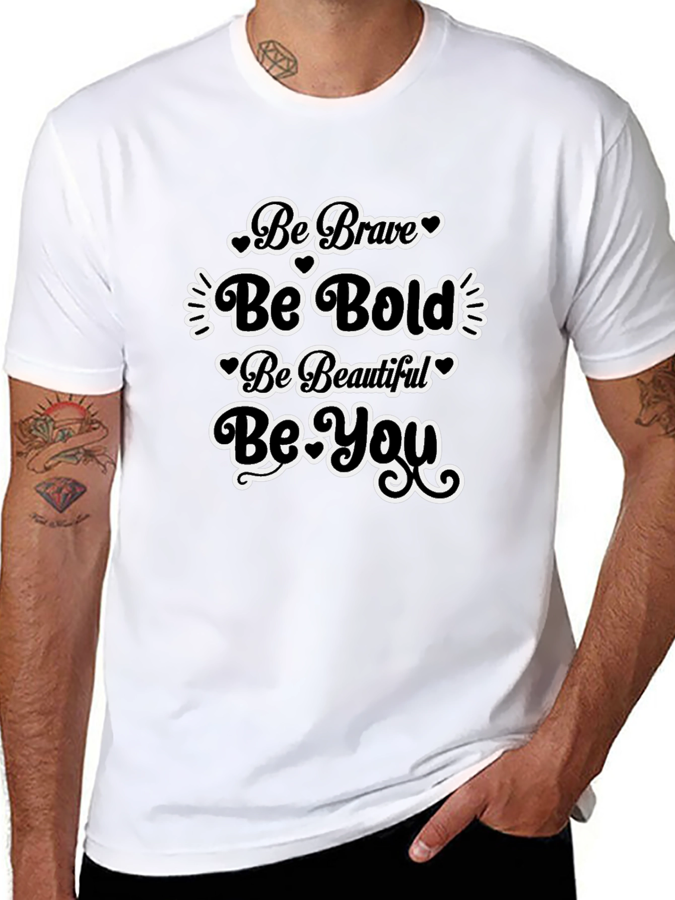 Be Brave Bold Beautiful You Black T-Shirt