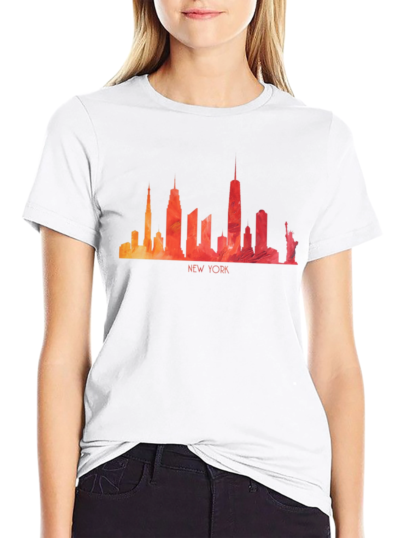 New York Skyline Graphic Tee - Cityscape T-Shirt