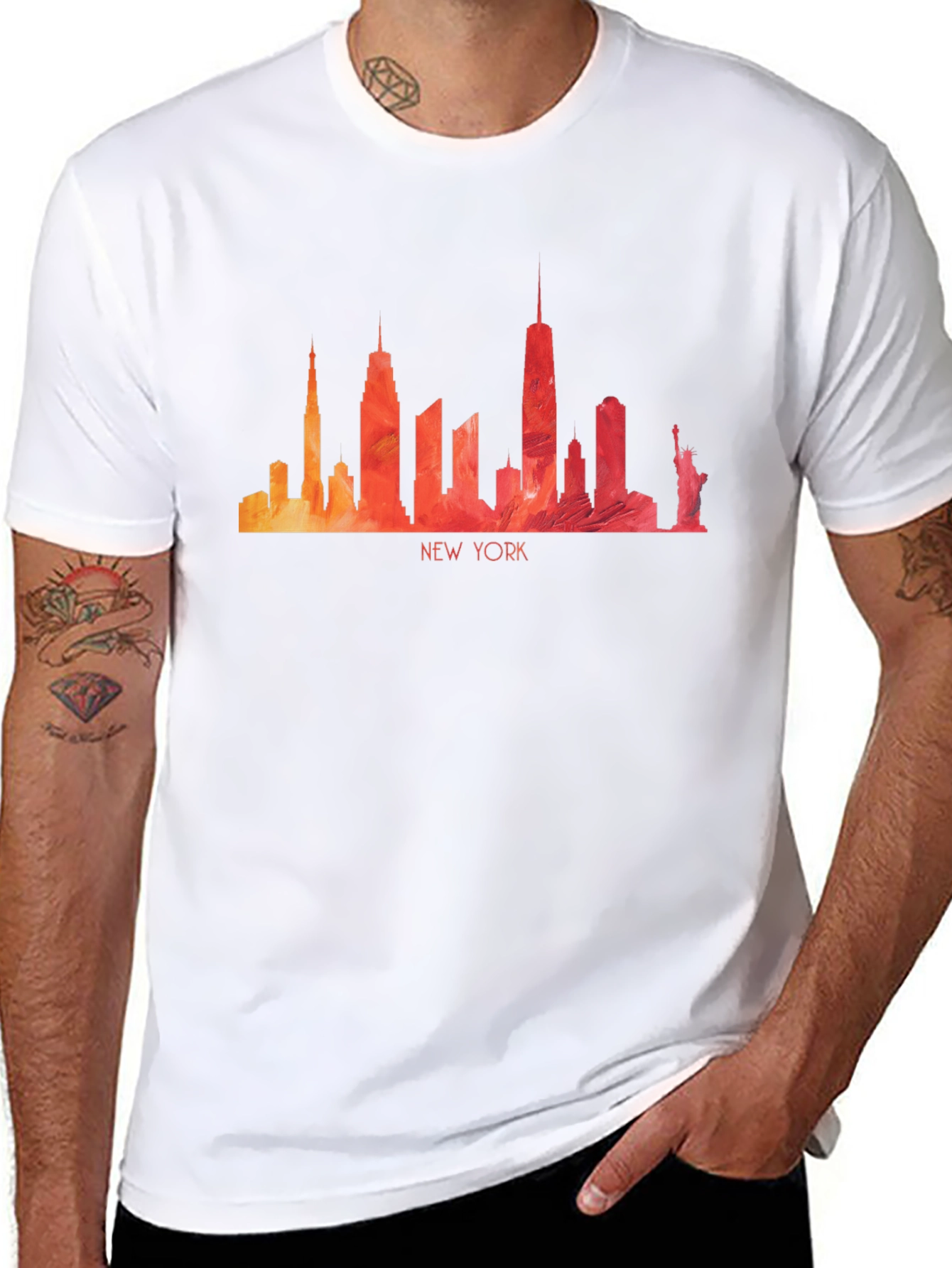 New York Skyline Graphic Tee - Cityscape T-Shirt