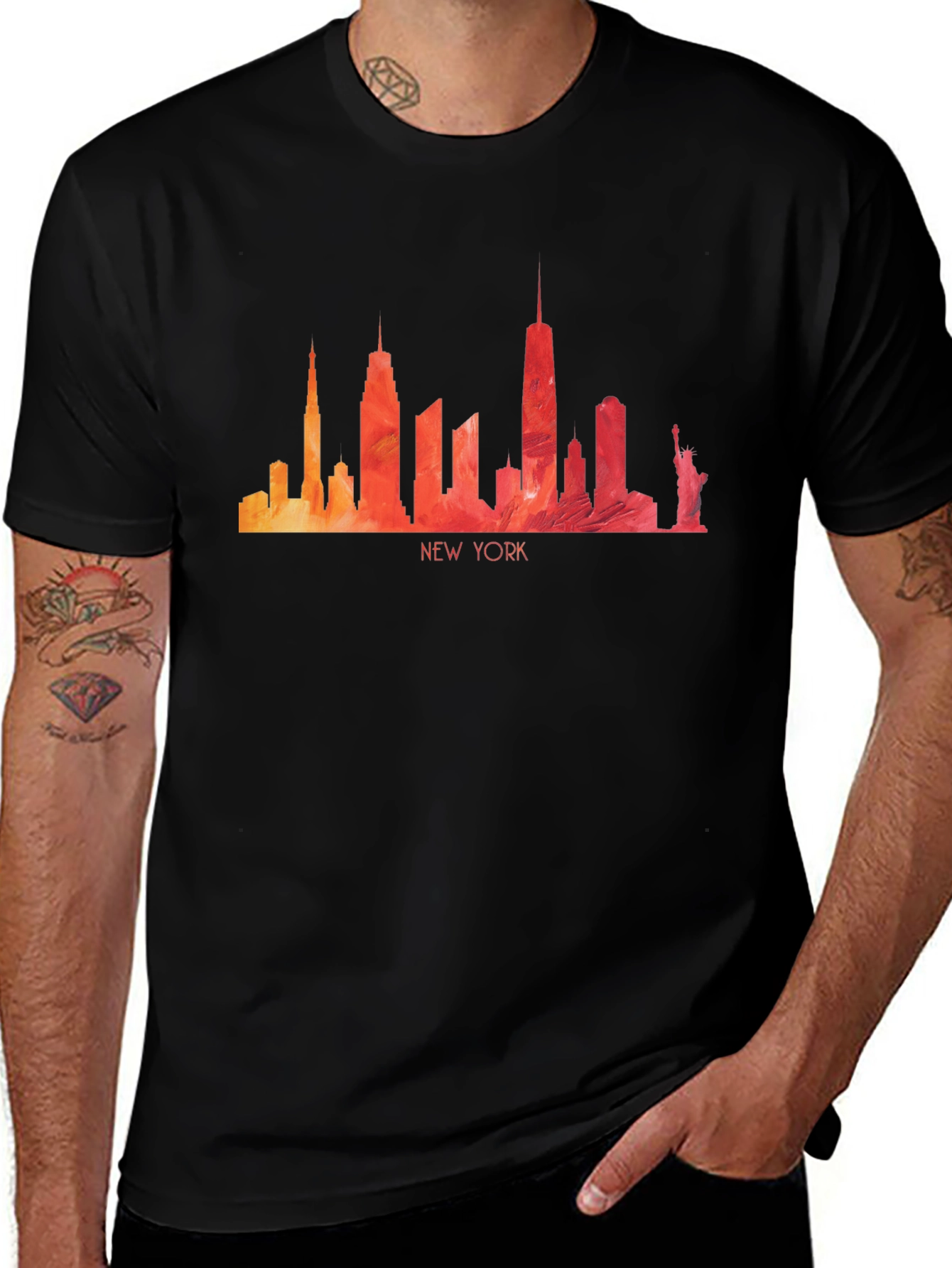 New York Skyline Graphic Tee - Cityscape T-Shirt