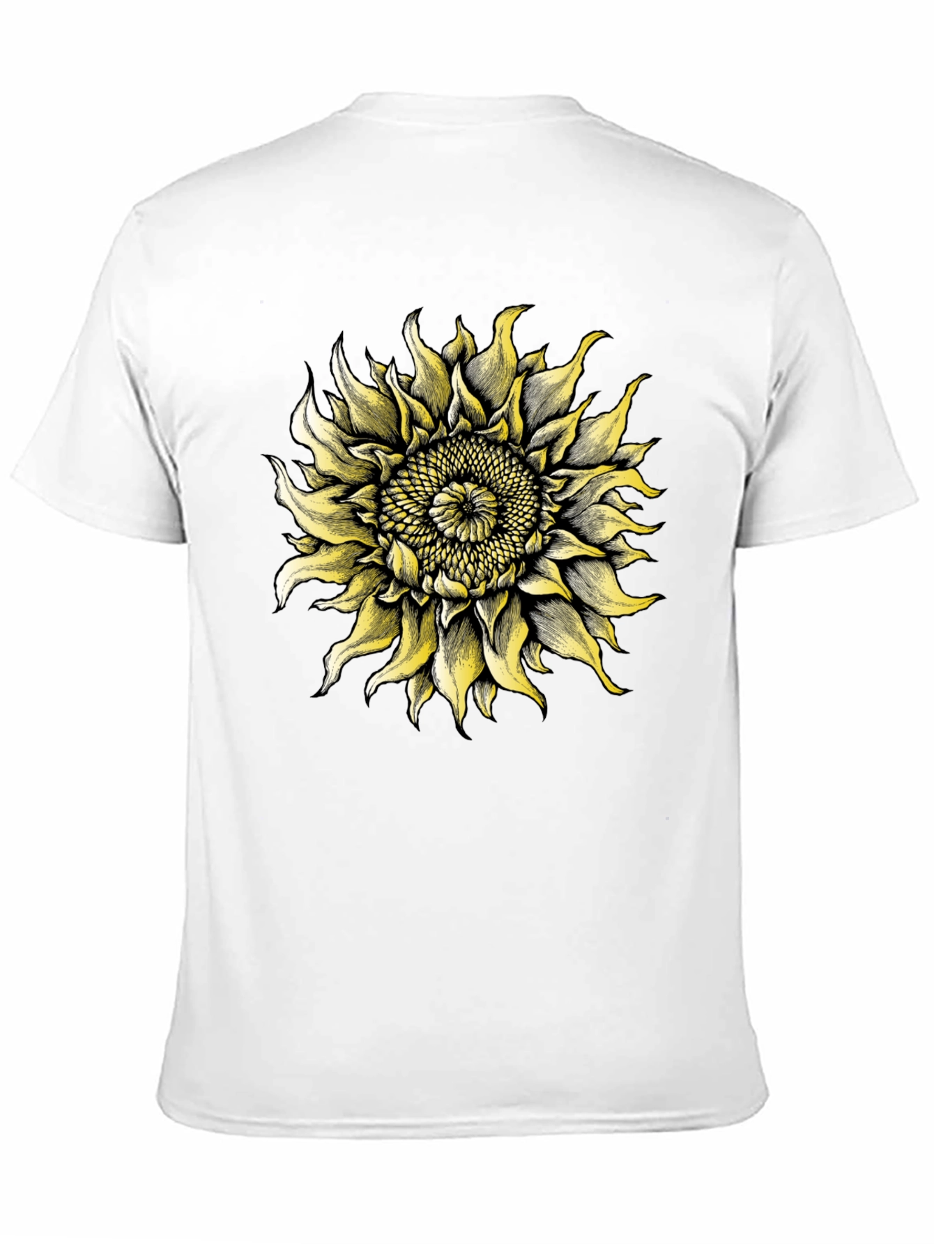 Sunflower Graphic Tee - Black Cotton T-Shirt