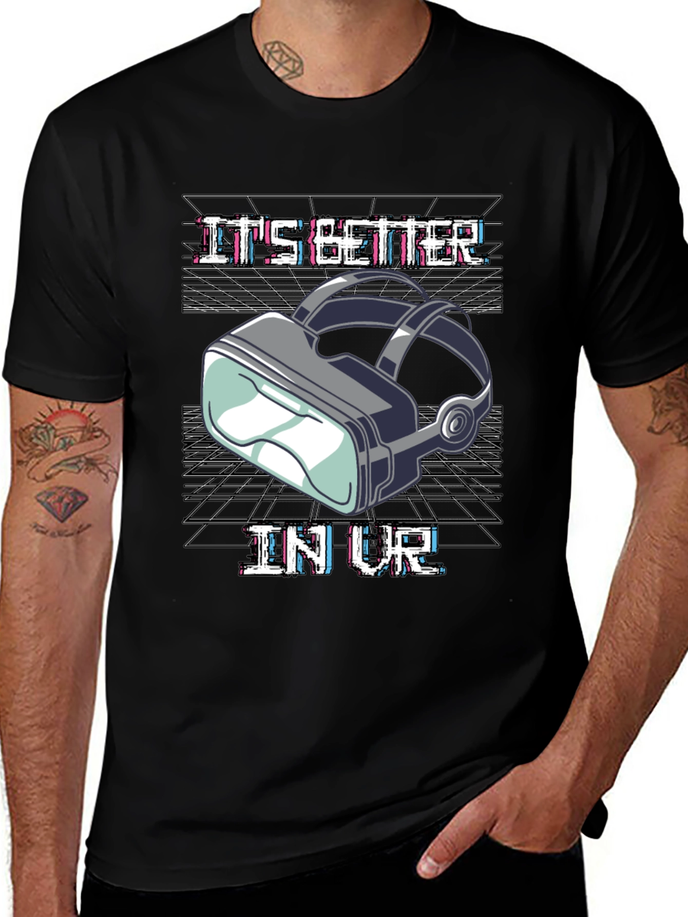 Its Better in VR Black Graphic Tee