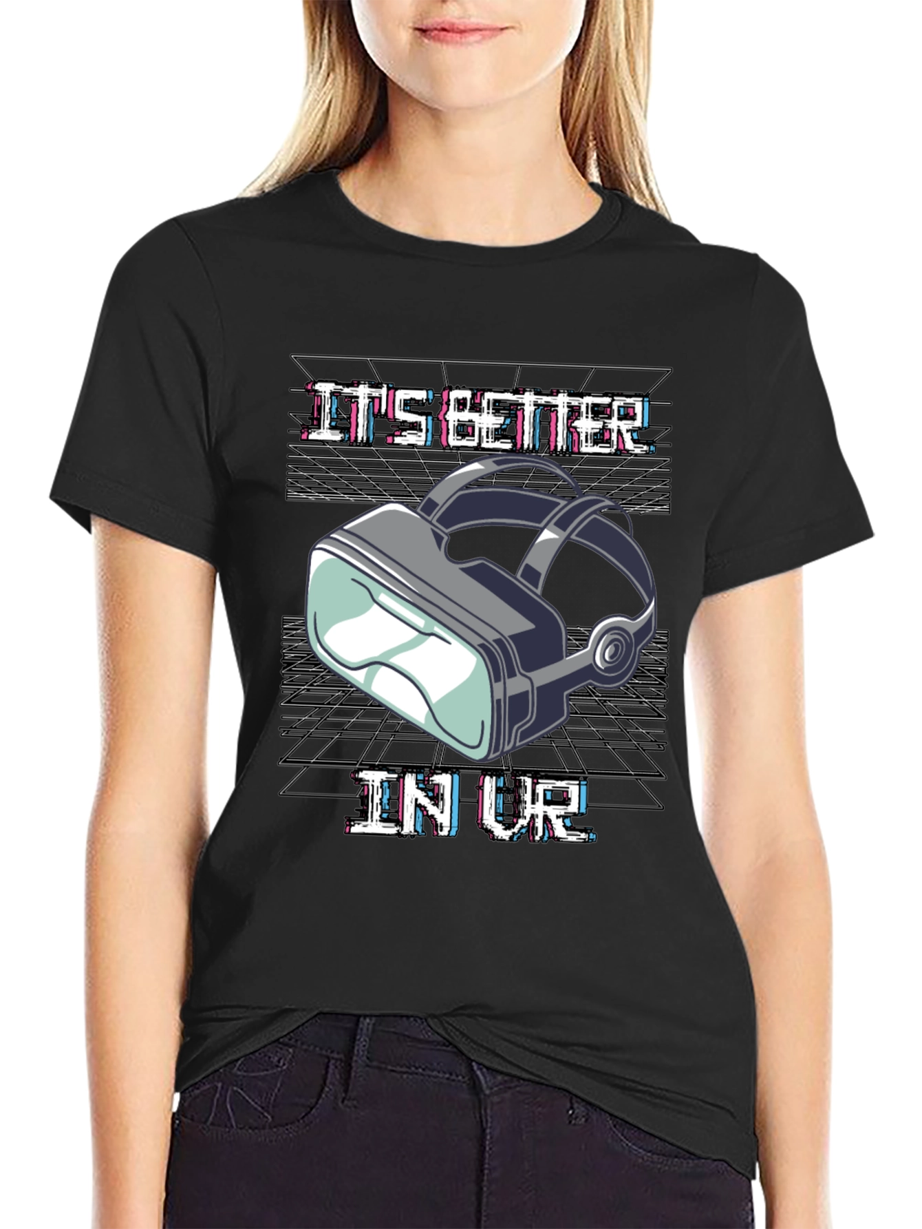 Its Better in VR Black Graphic Tee