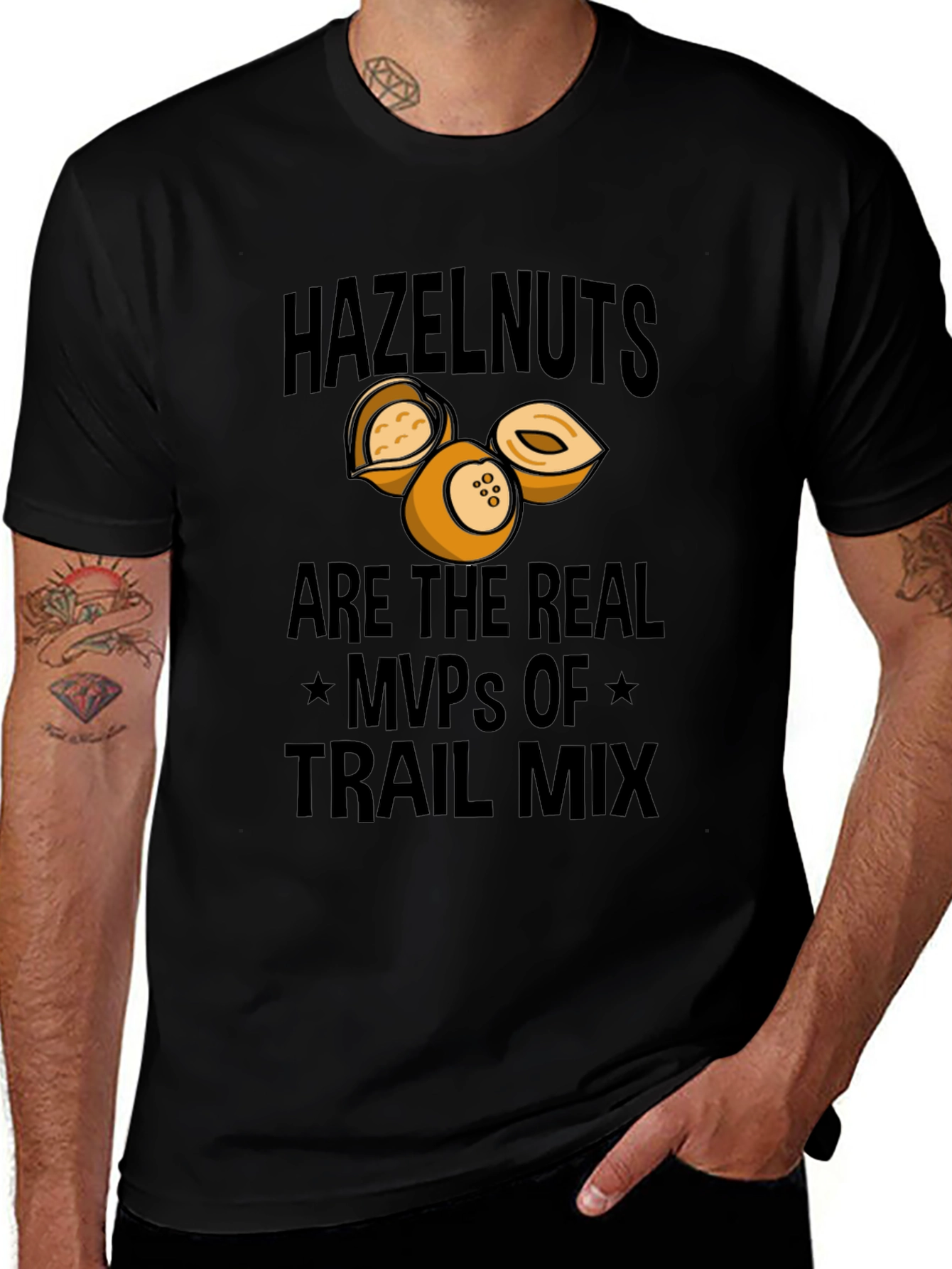 Hazelnut Trail Mix MVP T-Shirt - Black Cotton Tee