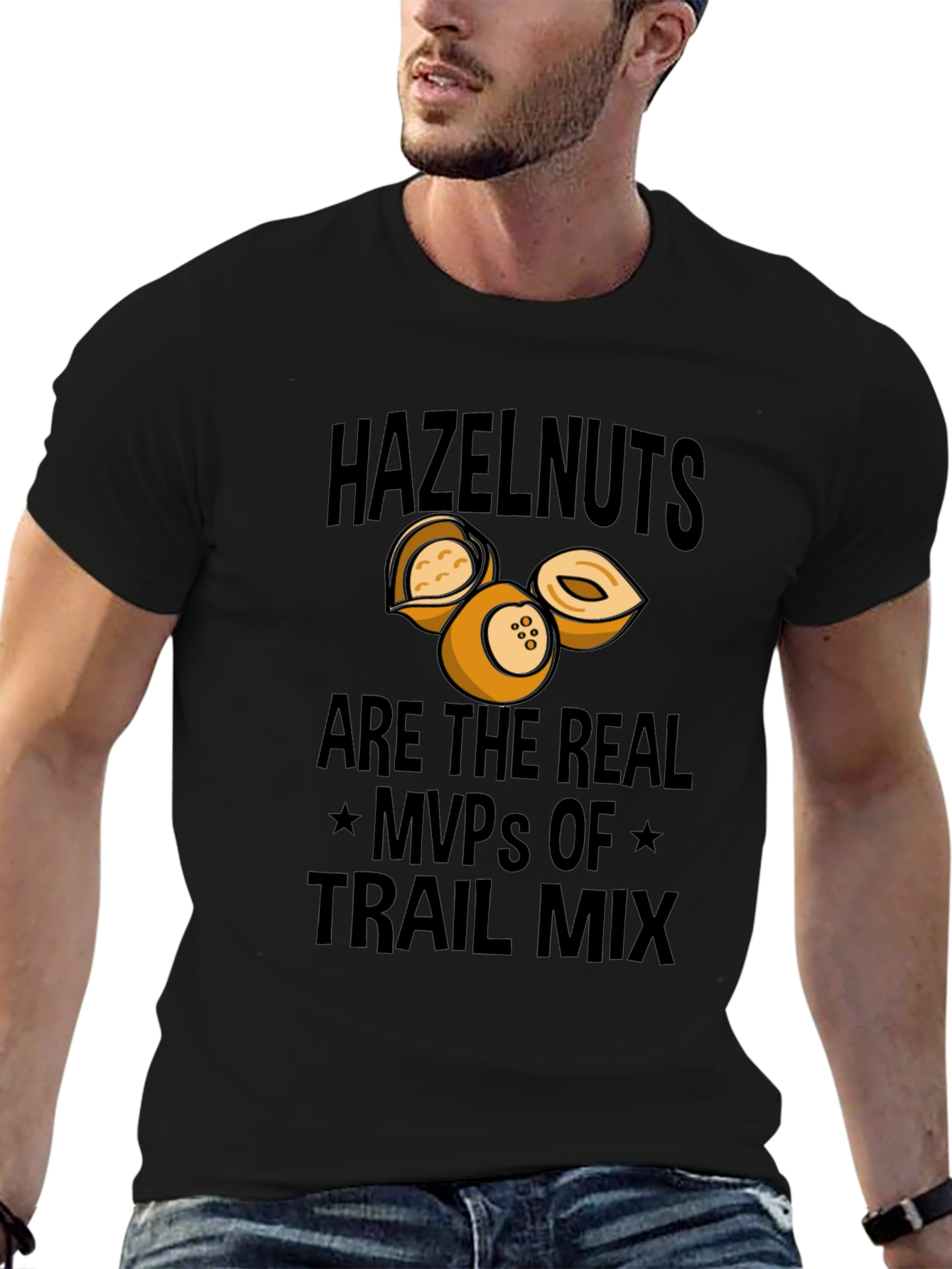 Hazelnut Trail Mix MVP T-Shirt - Black Cotton Tee