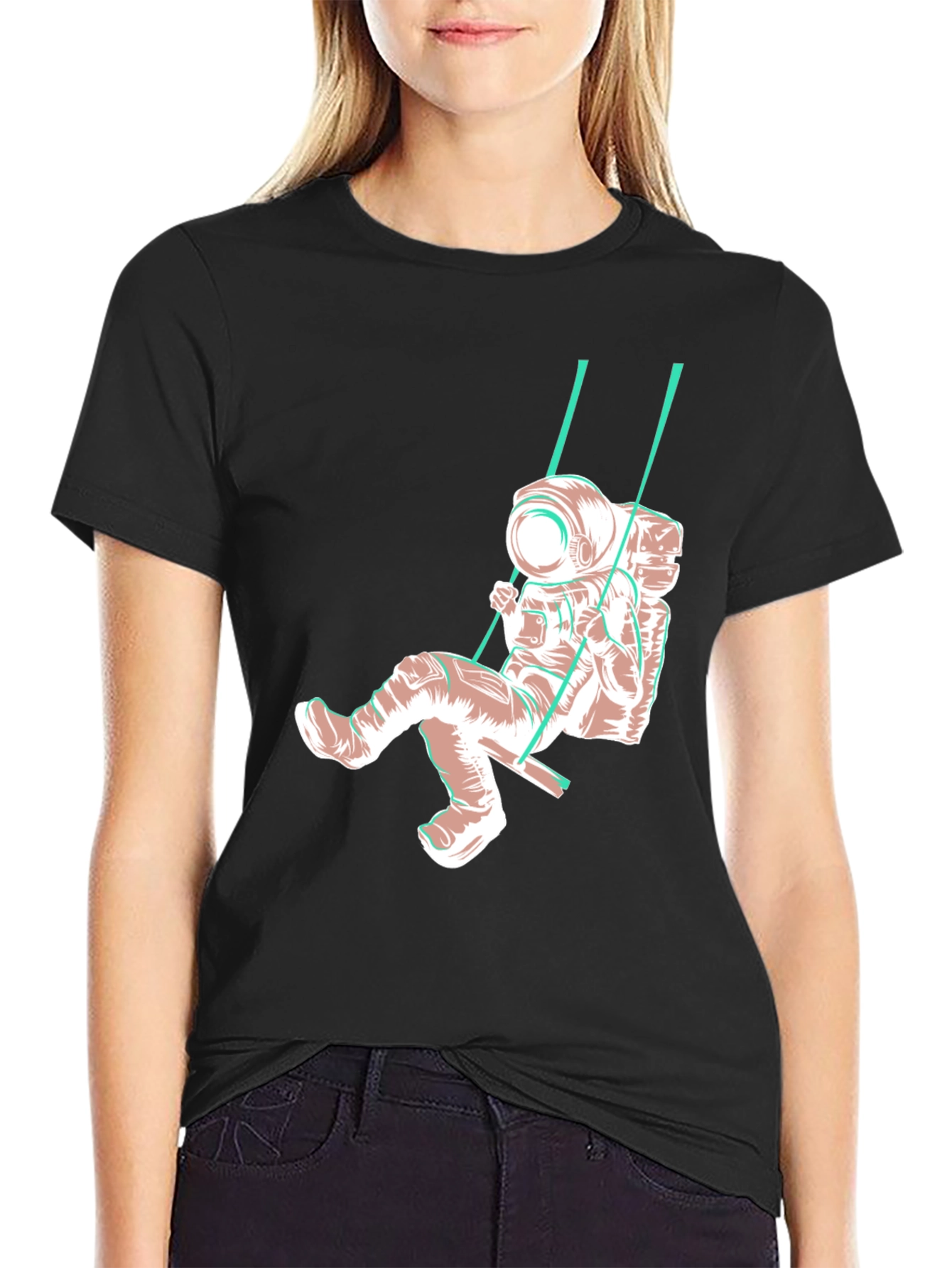 Astronaut Swing T-Shirt - Unique Graphic Tee
