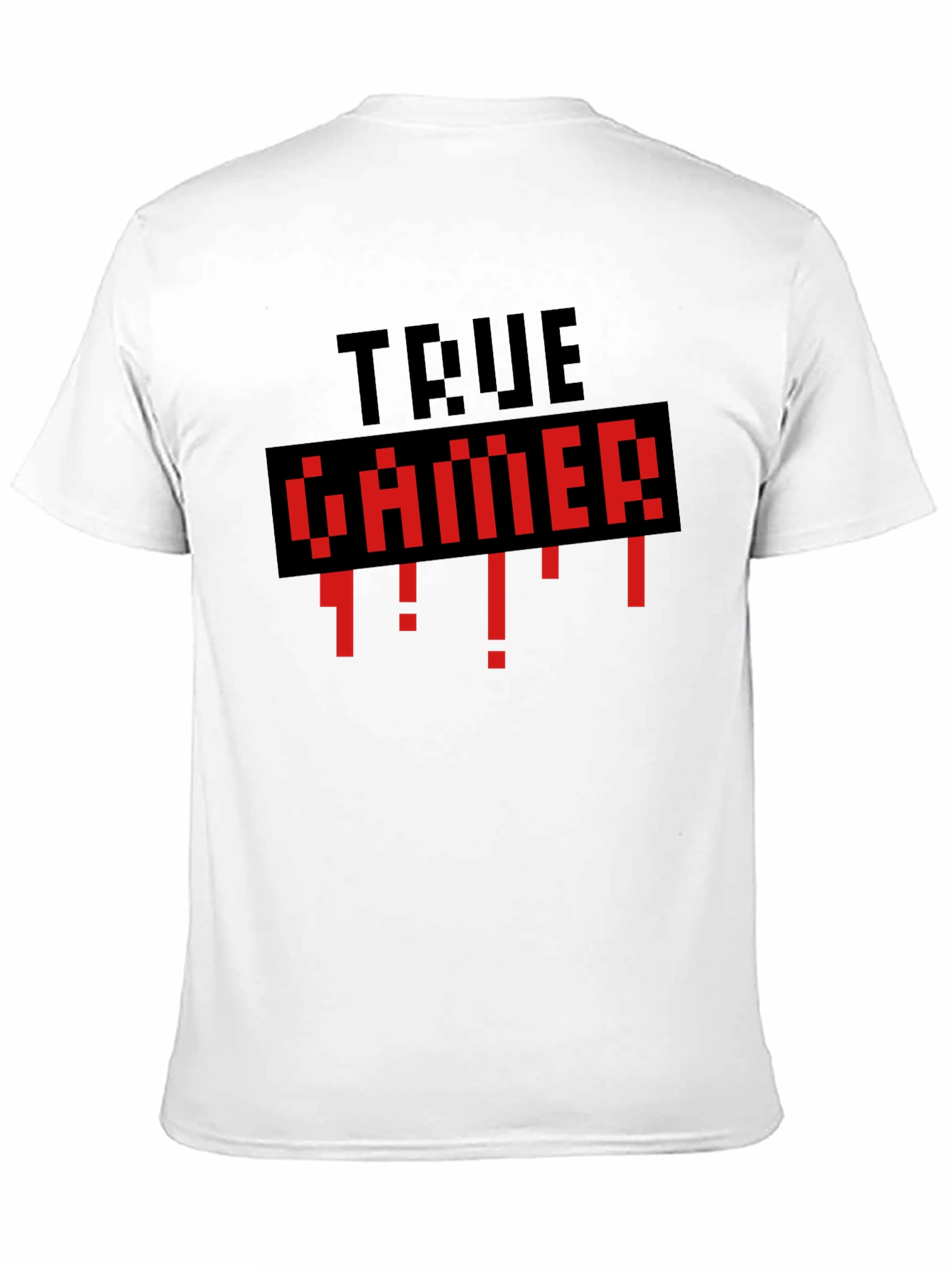 True Gamer Black T-Shirt - Retro Pixel Style